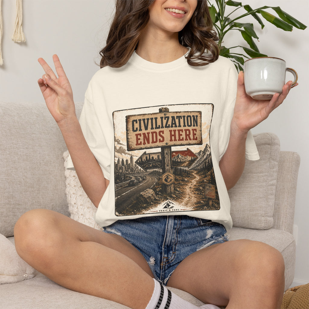 T-shirt La civilisation s'arrête ici