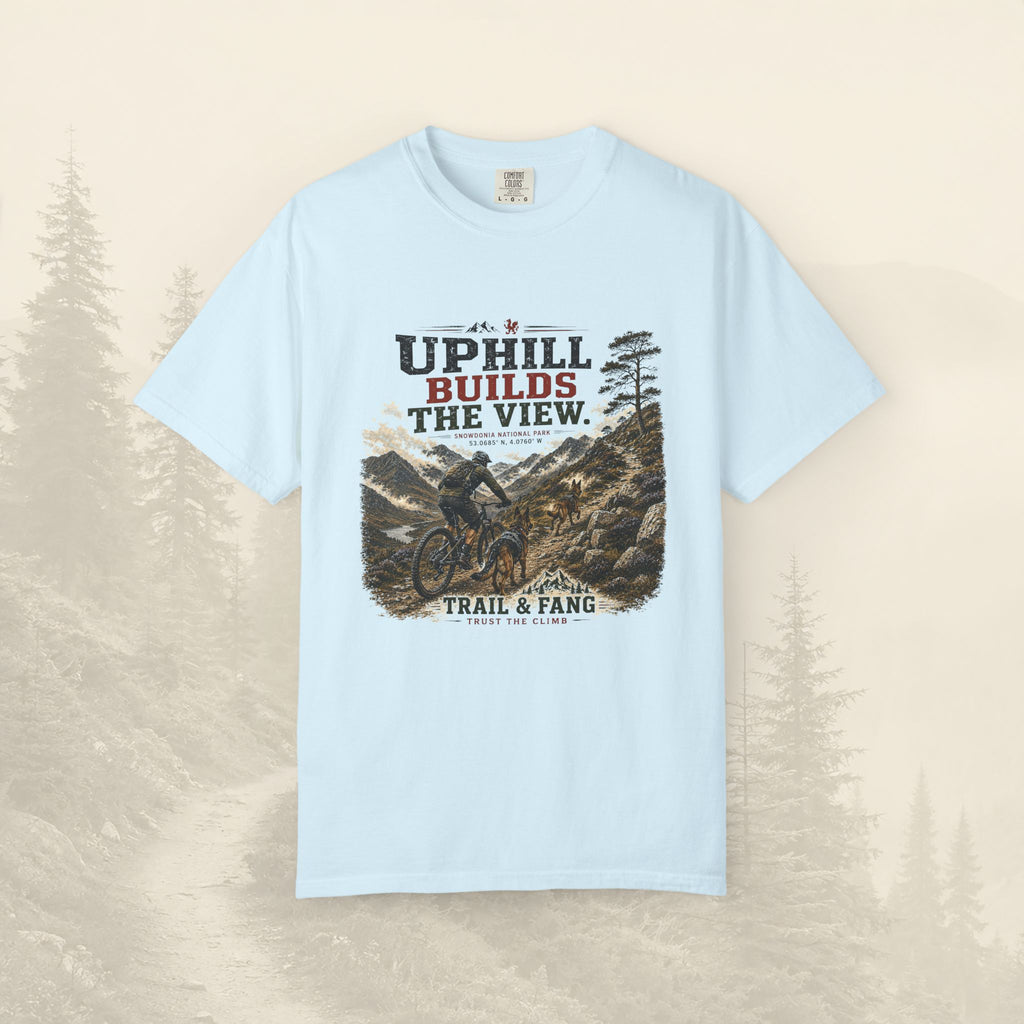 Le t-shirt « À force de monter, on découvre la vue »