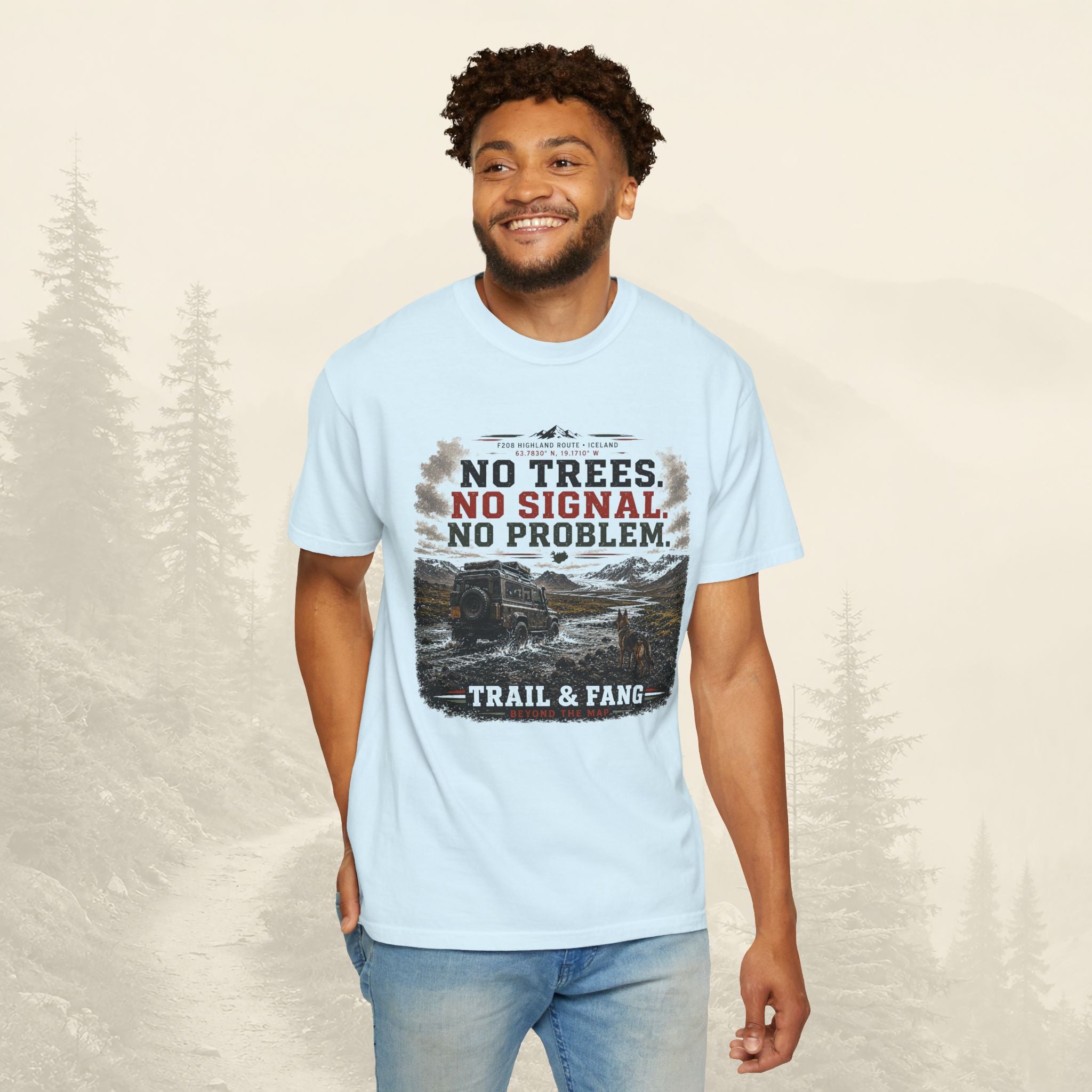 T-shirt Pas d'arbres, pas de signal, pas de problème