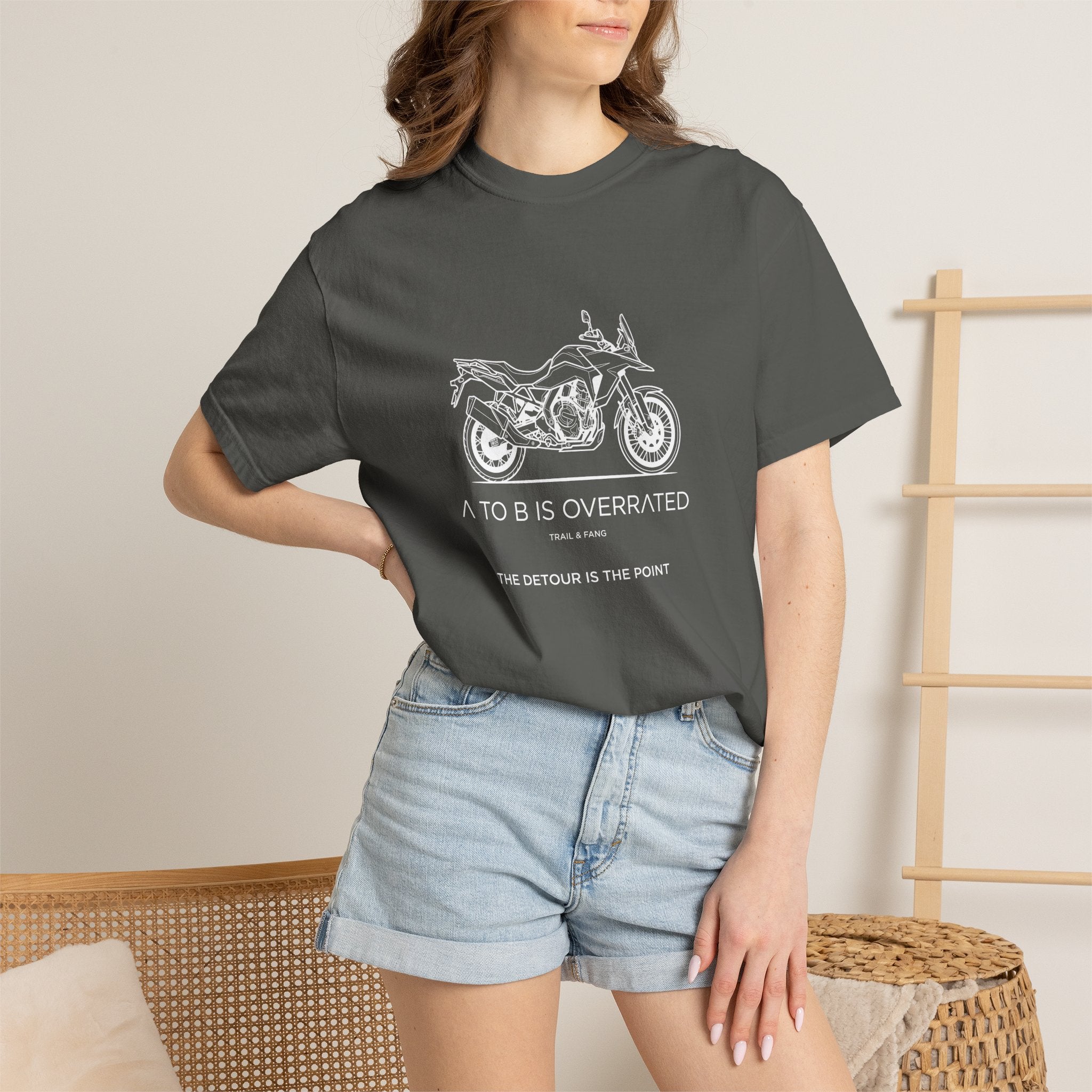 Le détour, c'est le but : T-shirt moto-aventure