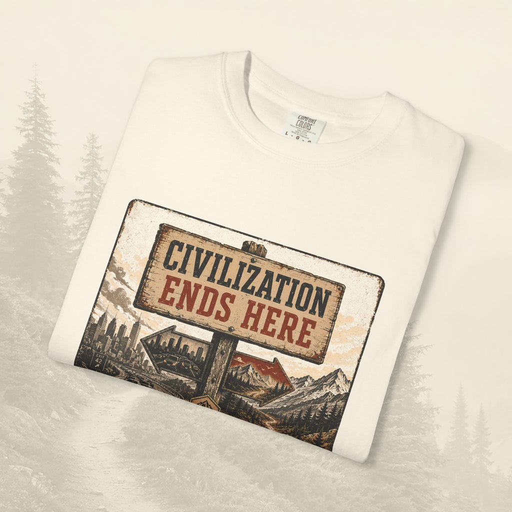 T-shirt La civilisation s'arrête ici