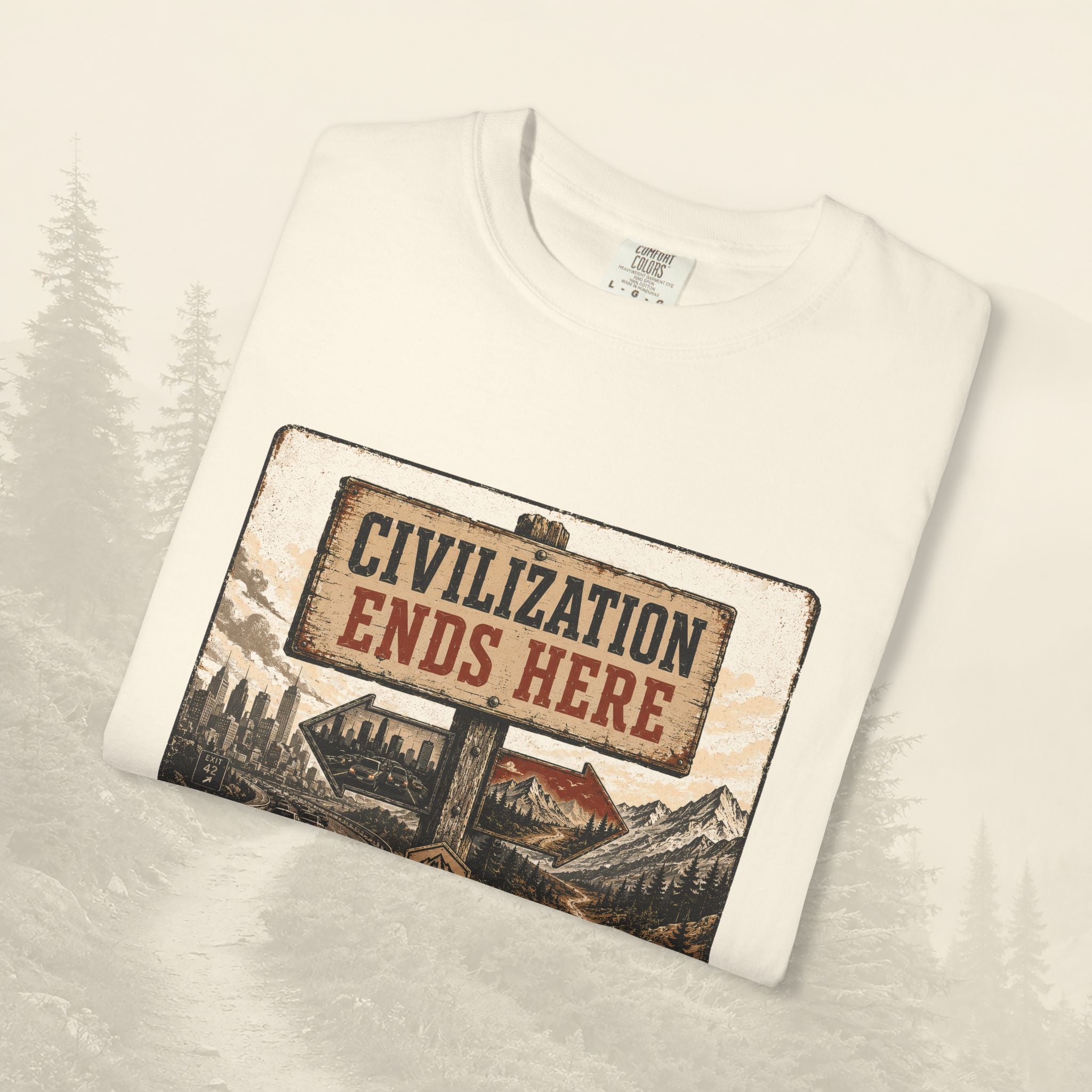 T-shirt La civilisation s'arrête ici