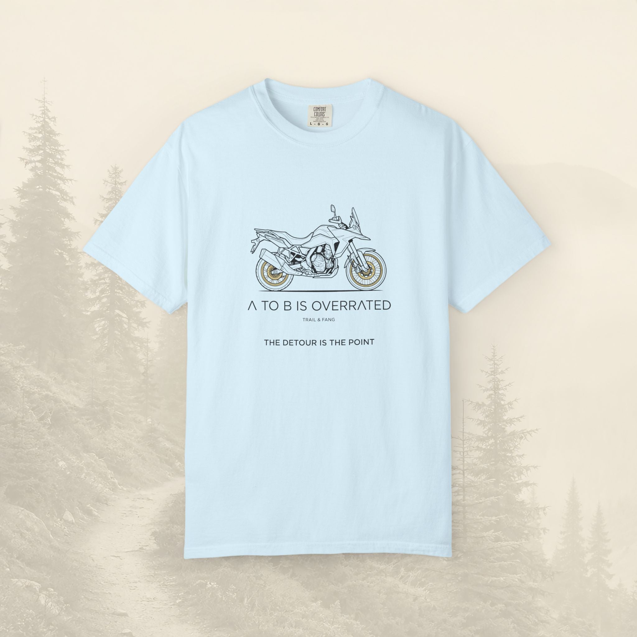 Le détour, c'est le but : T-shirt moto-aventure