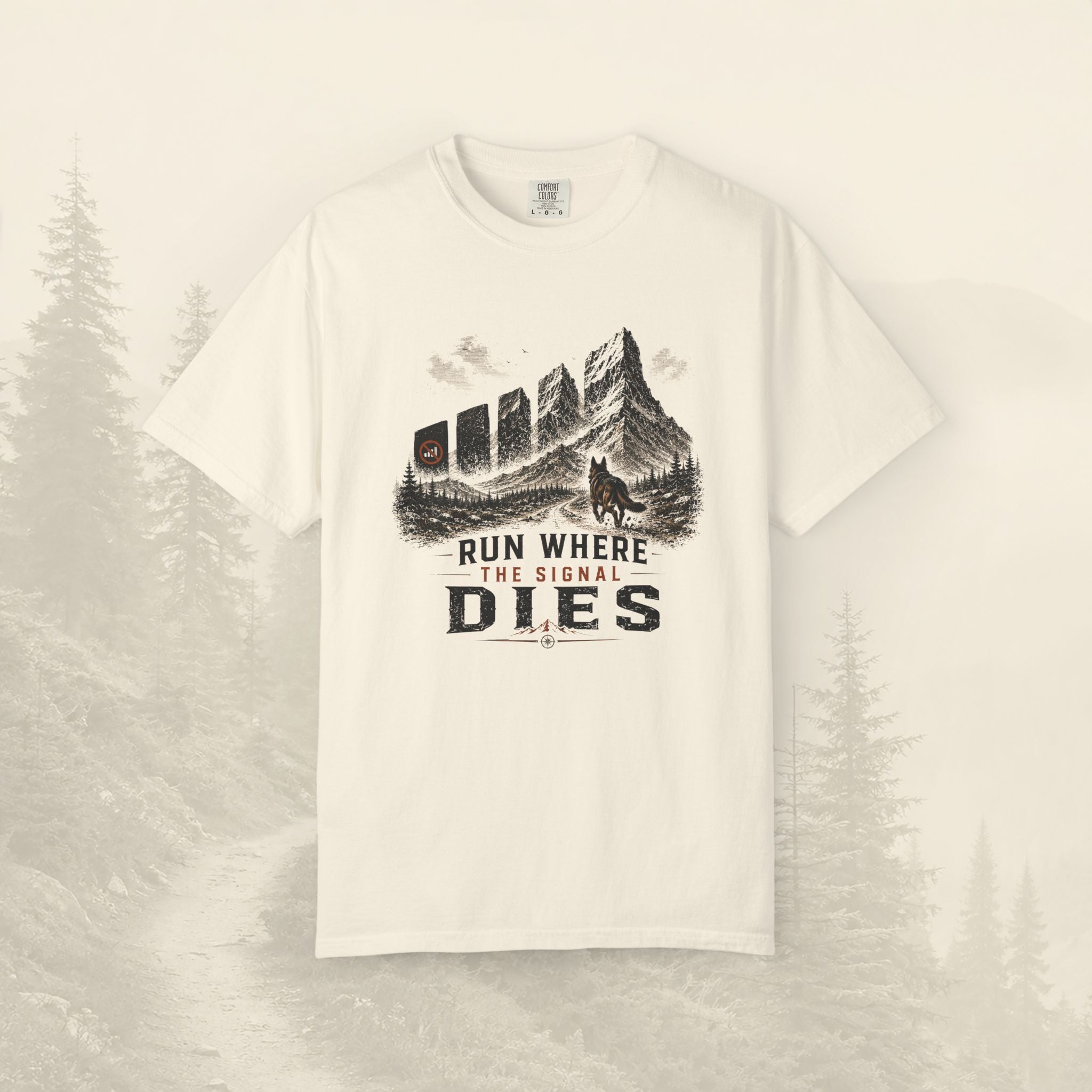 T-shirt Courir où le signal s'éteint