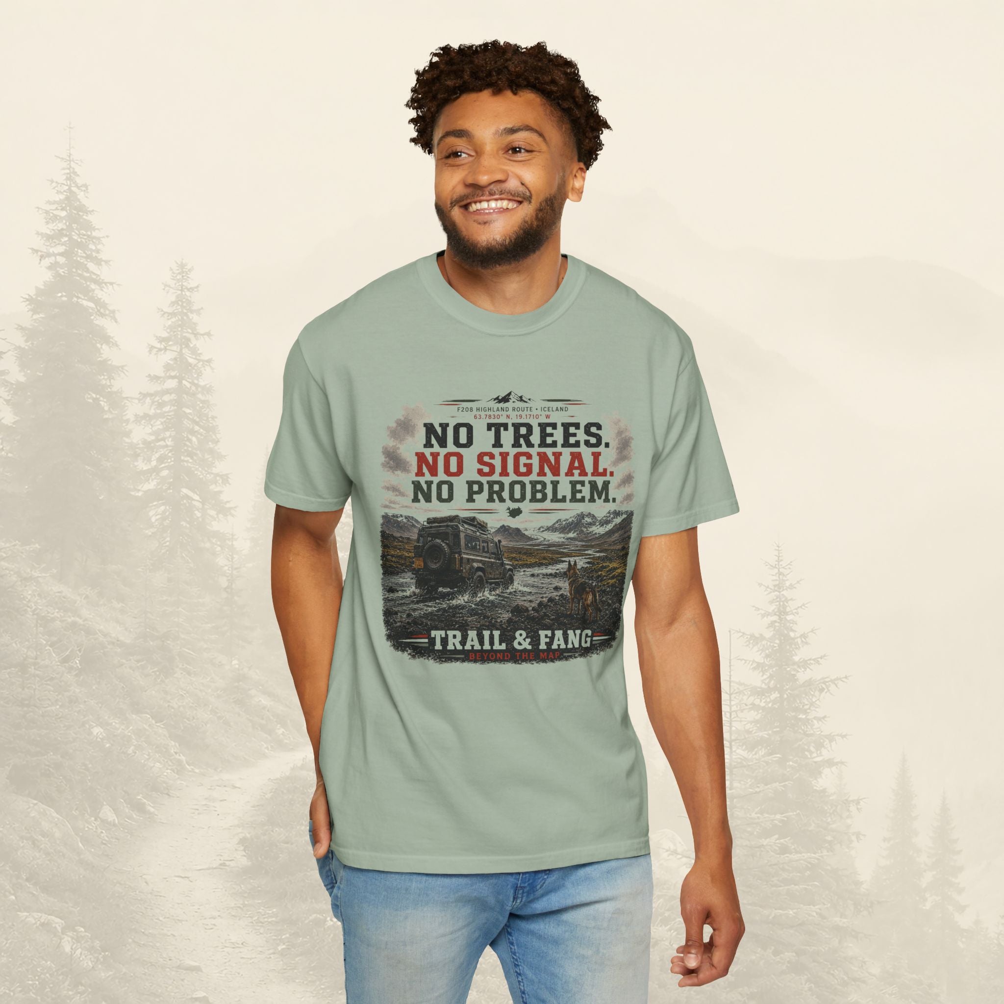 T-shirt Pas d'arbres, pas de signal, pas de problème