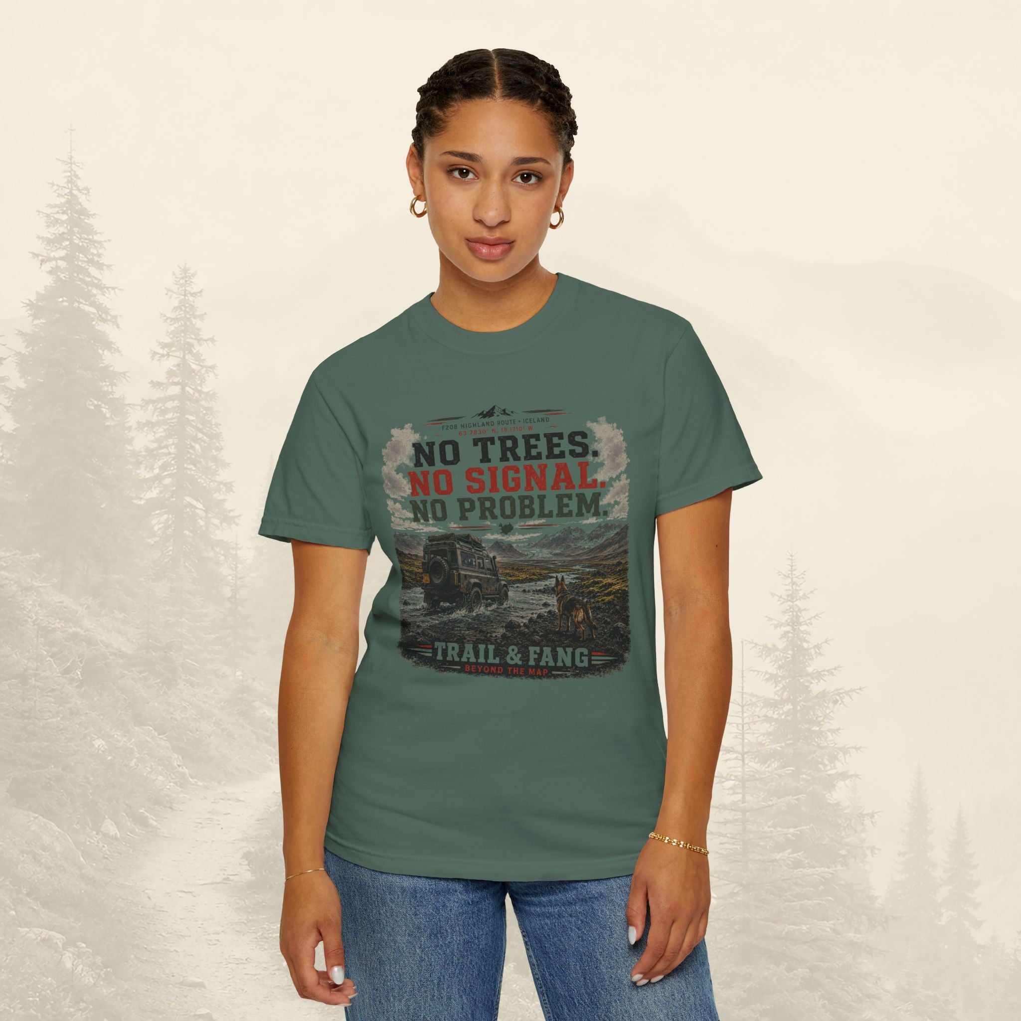T-shirt Pas d'arbres, pas de signal, pas de problème
