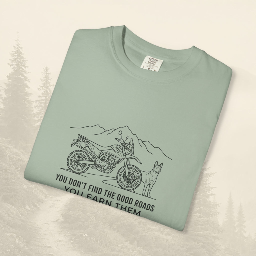 T-shirt « Les bonnes routes, ça se mérite »