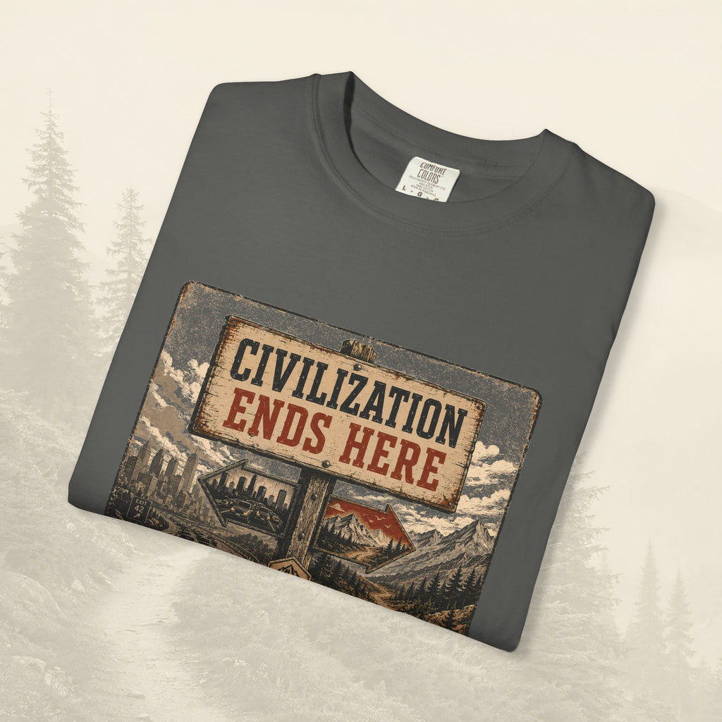T-shirt La civilisation s'arrête ici