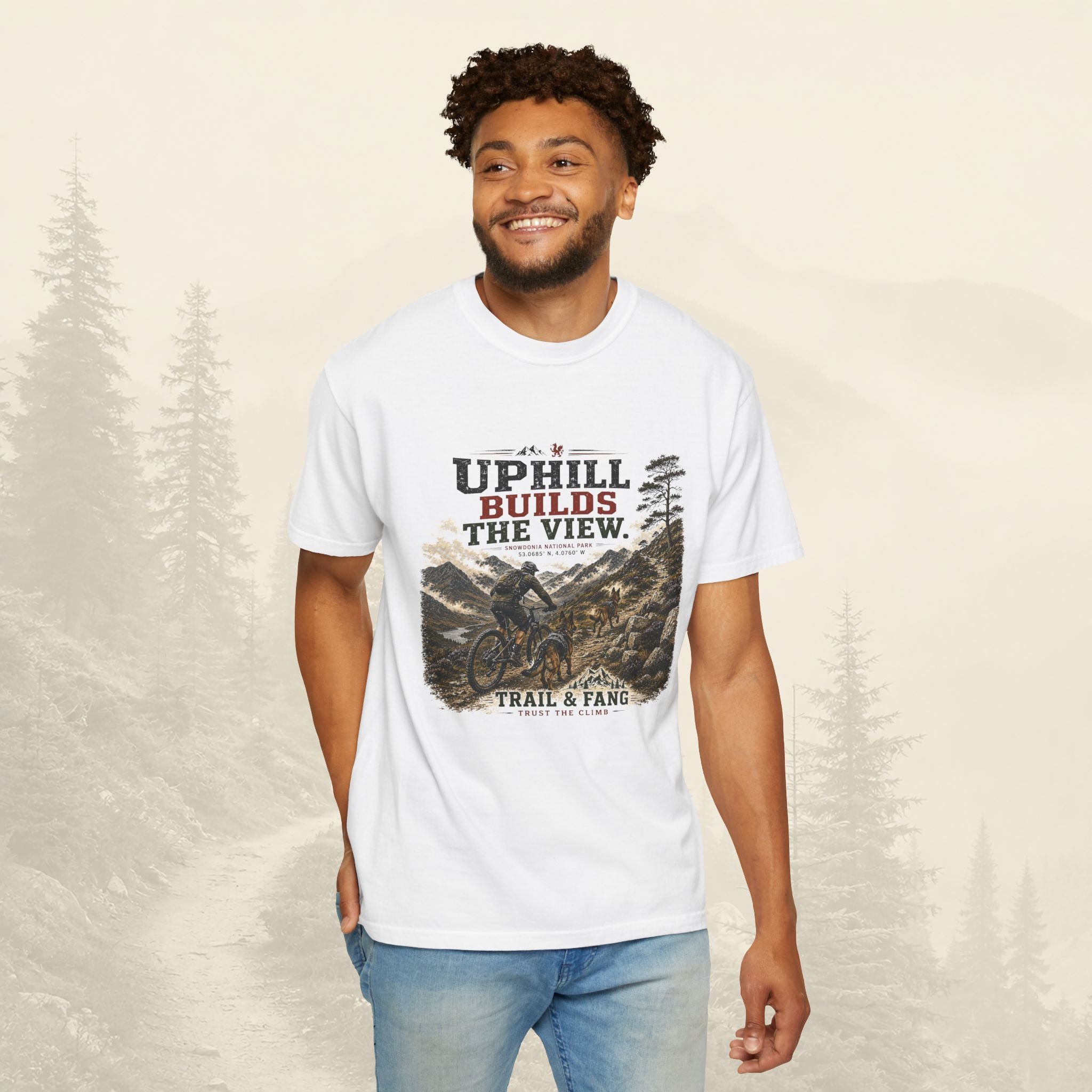 Le t-shirt « À force de monter, on découvre la vue »