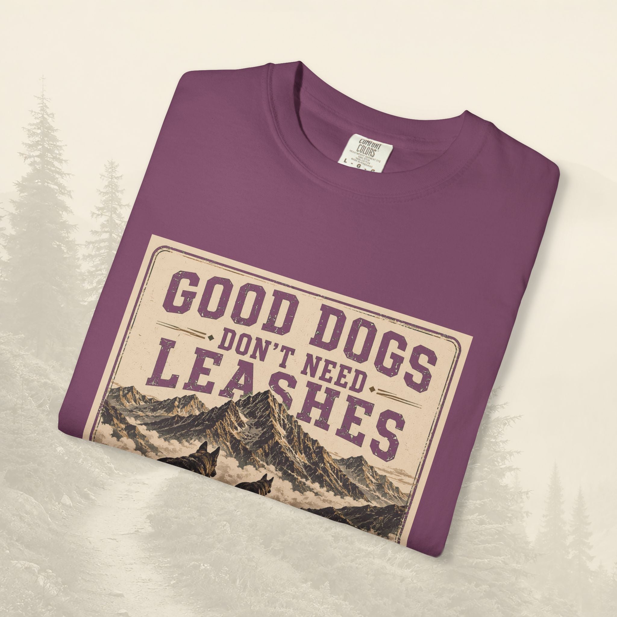 T-shirt "Les bons chiens n'ont pas besoin de laisse"