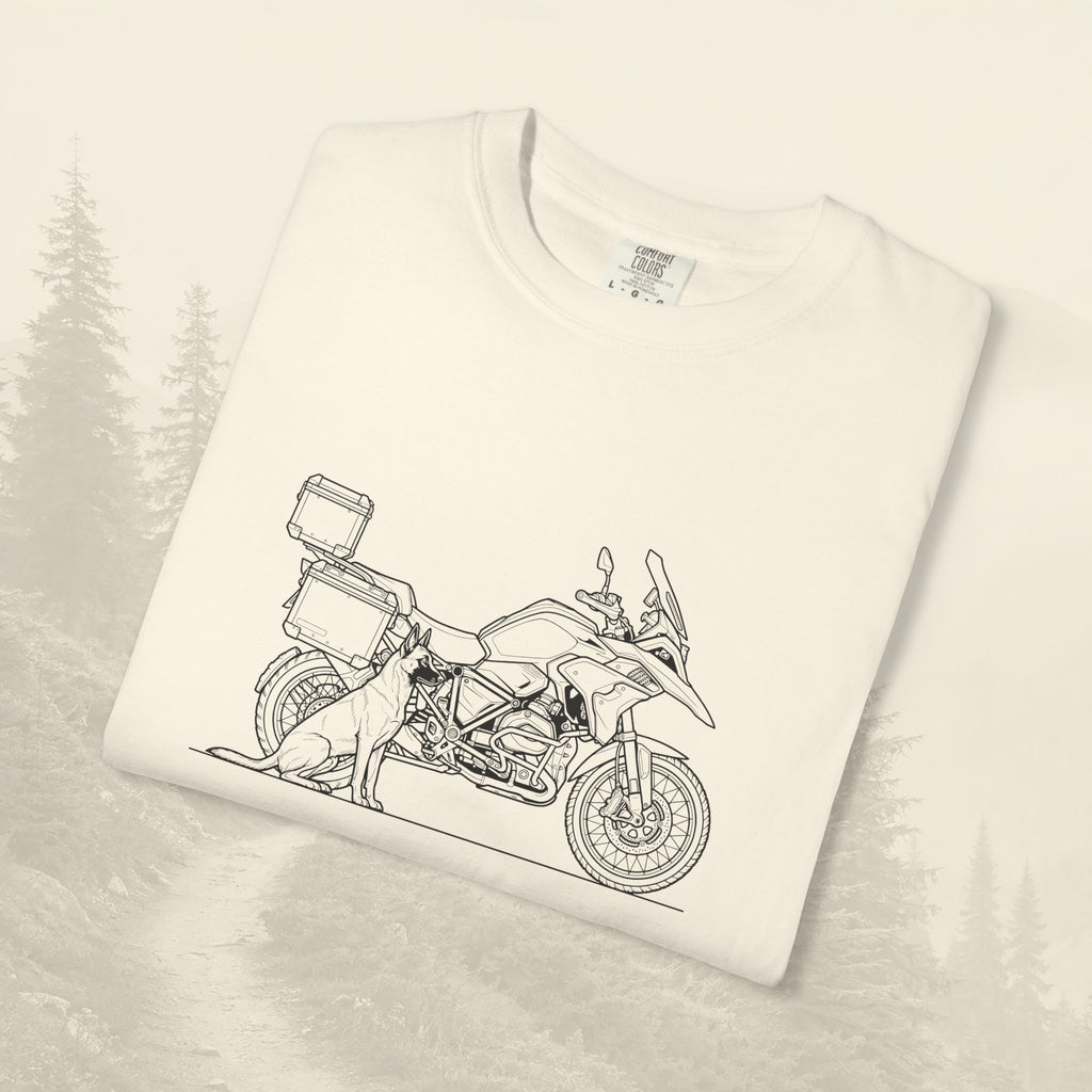 T-shirt moto d'aventure « Certains motards voyagent seuls »