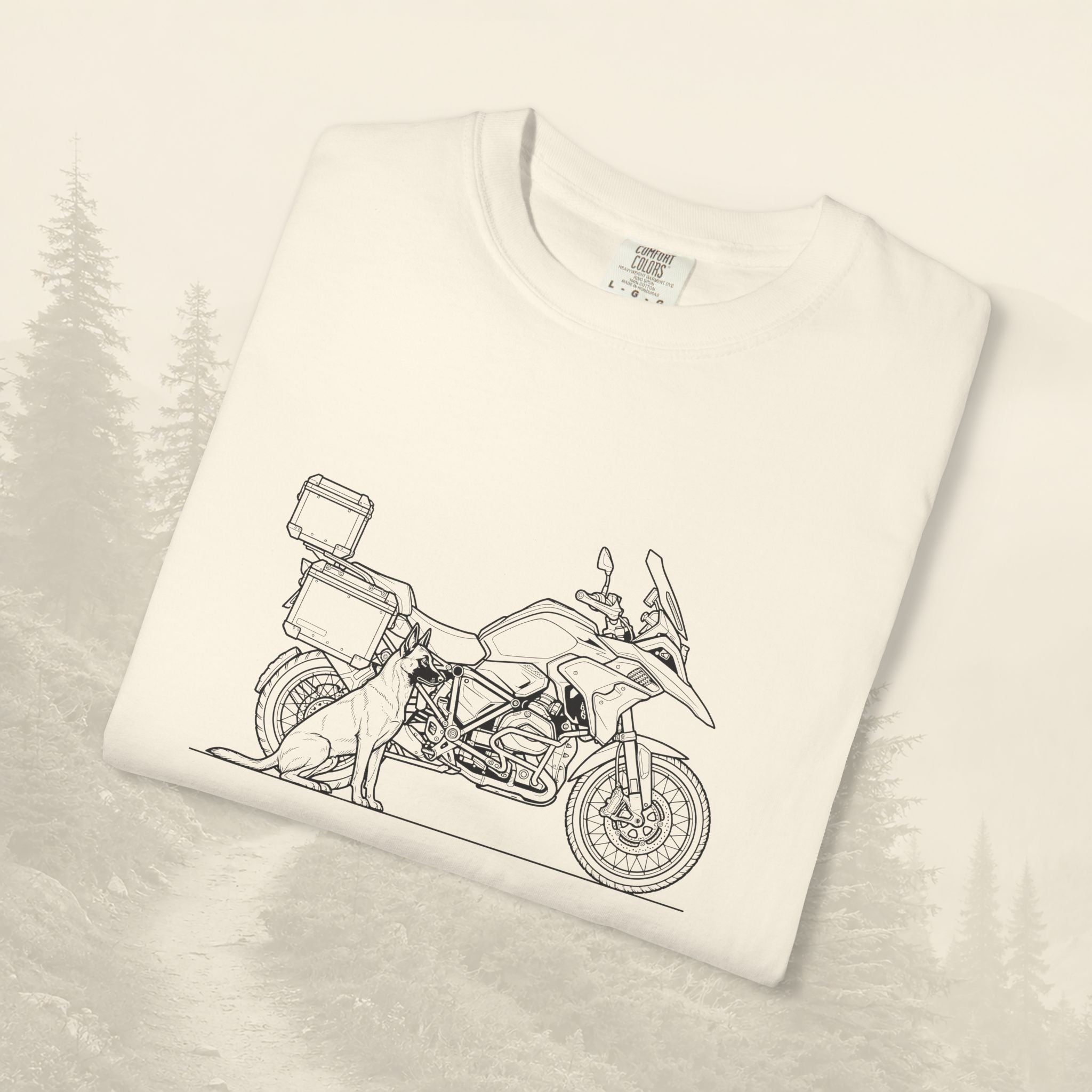 T-shirt moto d'aventure « Certains motards voyagent seuls »