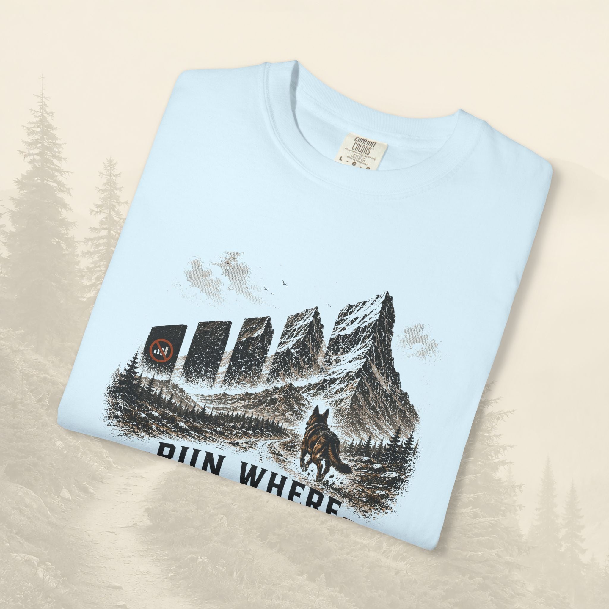 T-shirt Courir où le signal s'éteint