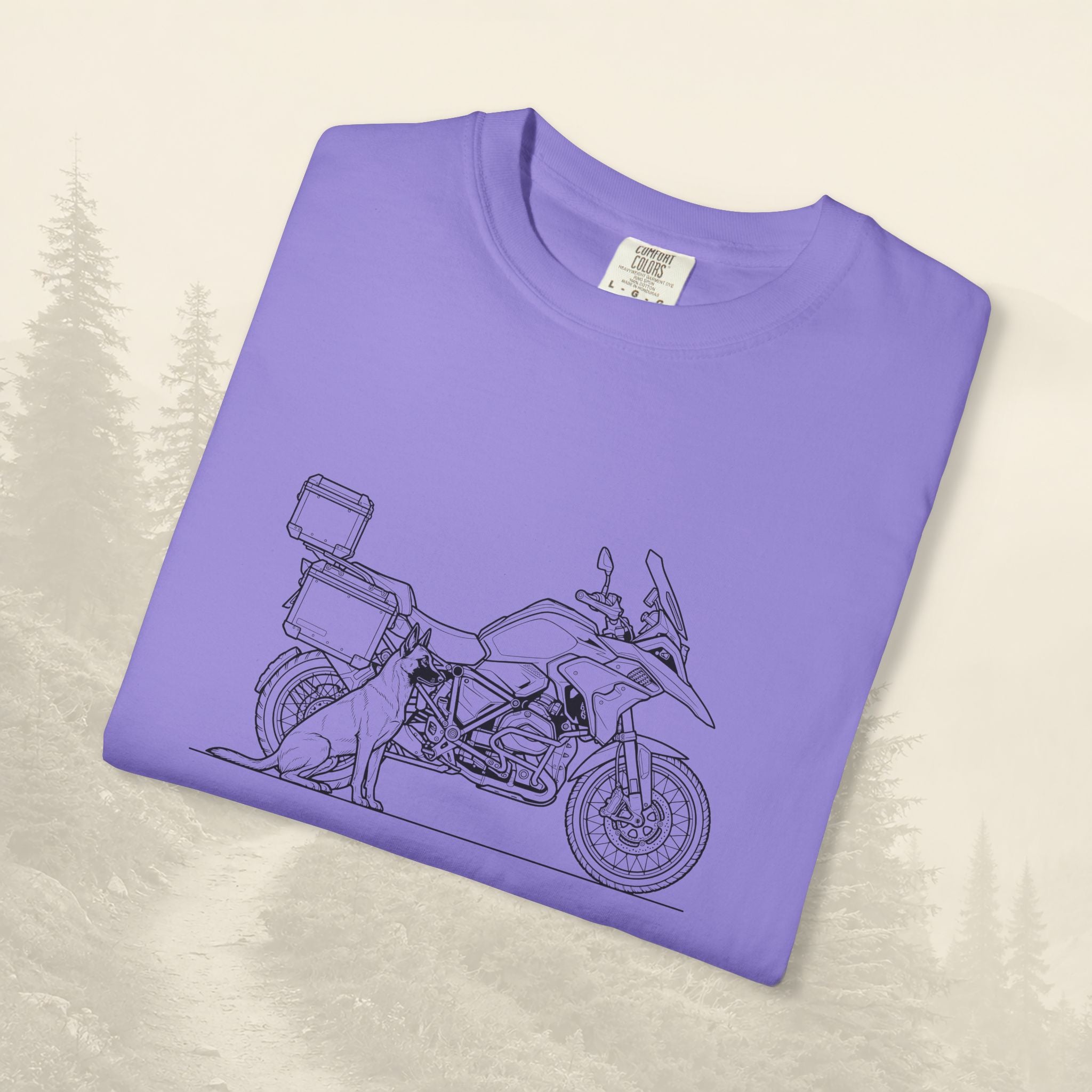 T-shirt moto d'aventure « Certains motards voyagent seuls »