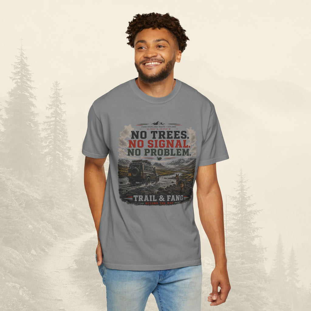 T-shirt Pas d'arbres, pas de signal, pas de problème