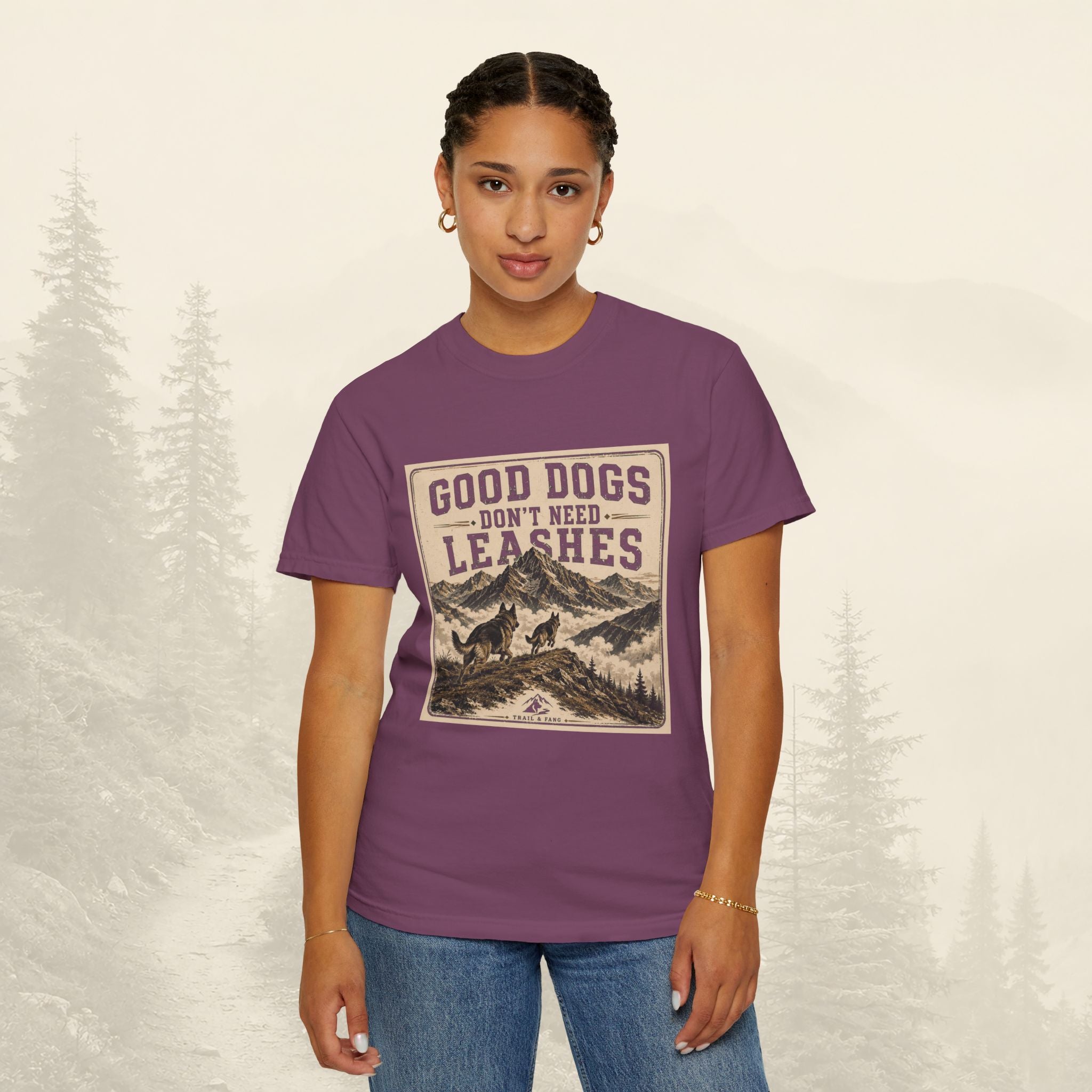 T-shirt "Les bons chiens n'ont pas besoin de laisse"