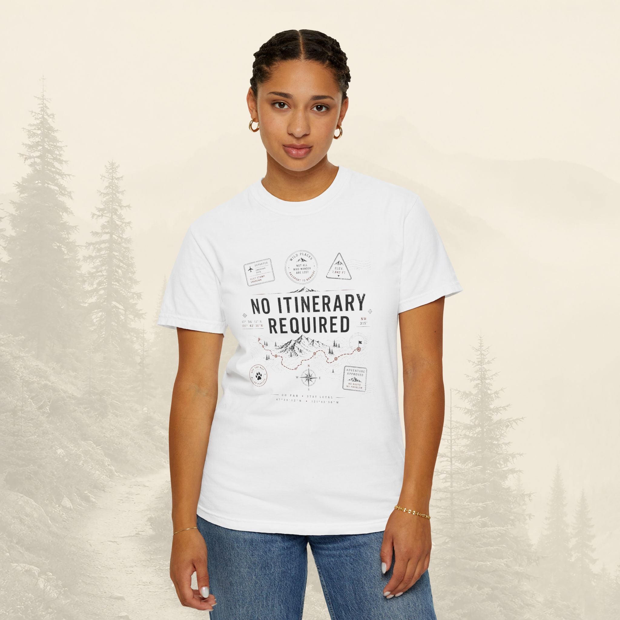 T-shirt « Pas d'itinéraire requis »