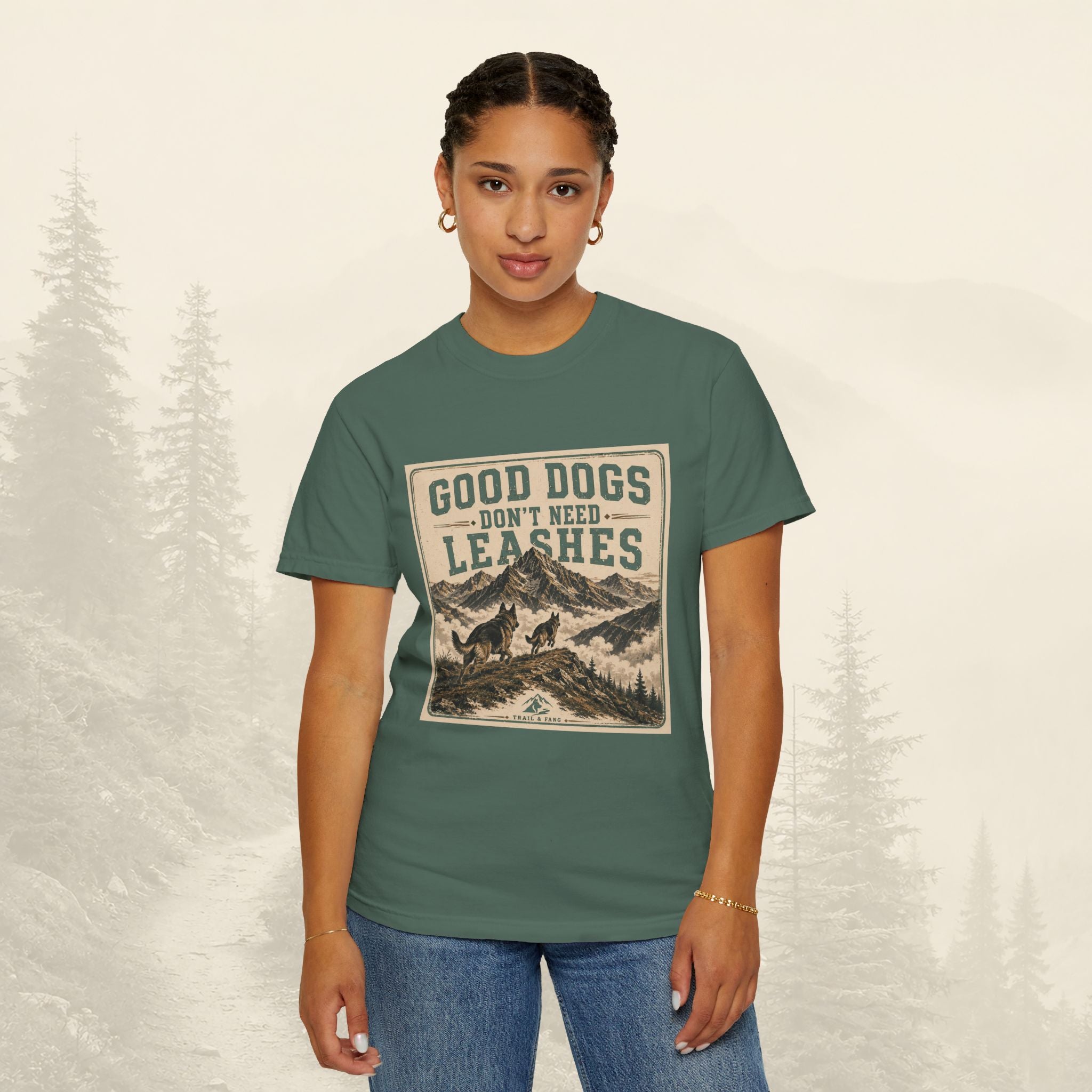 T-shirt "Les bons chiens n'ont pas besoin de laisse"