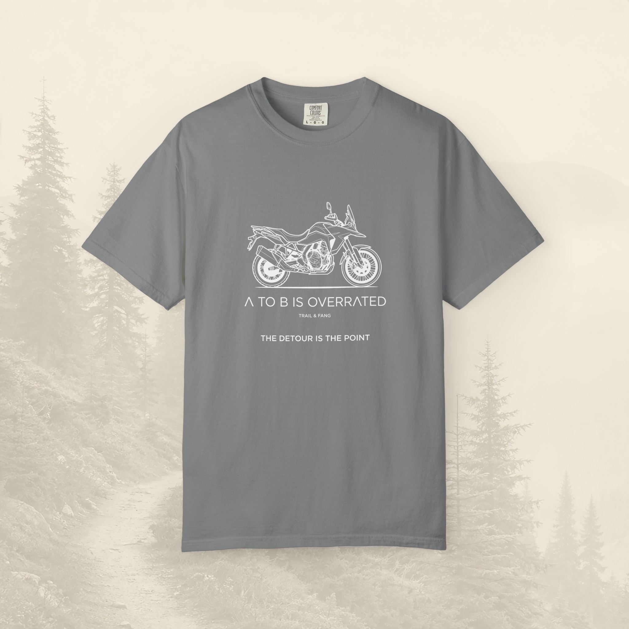 Le détour, c'est le but : T-shirt moto-aventure