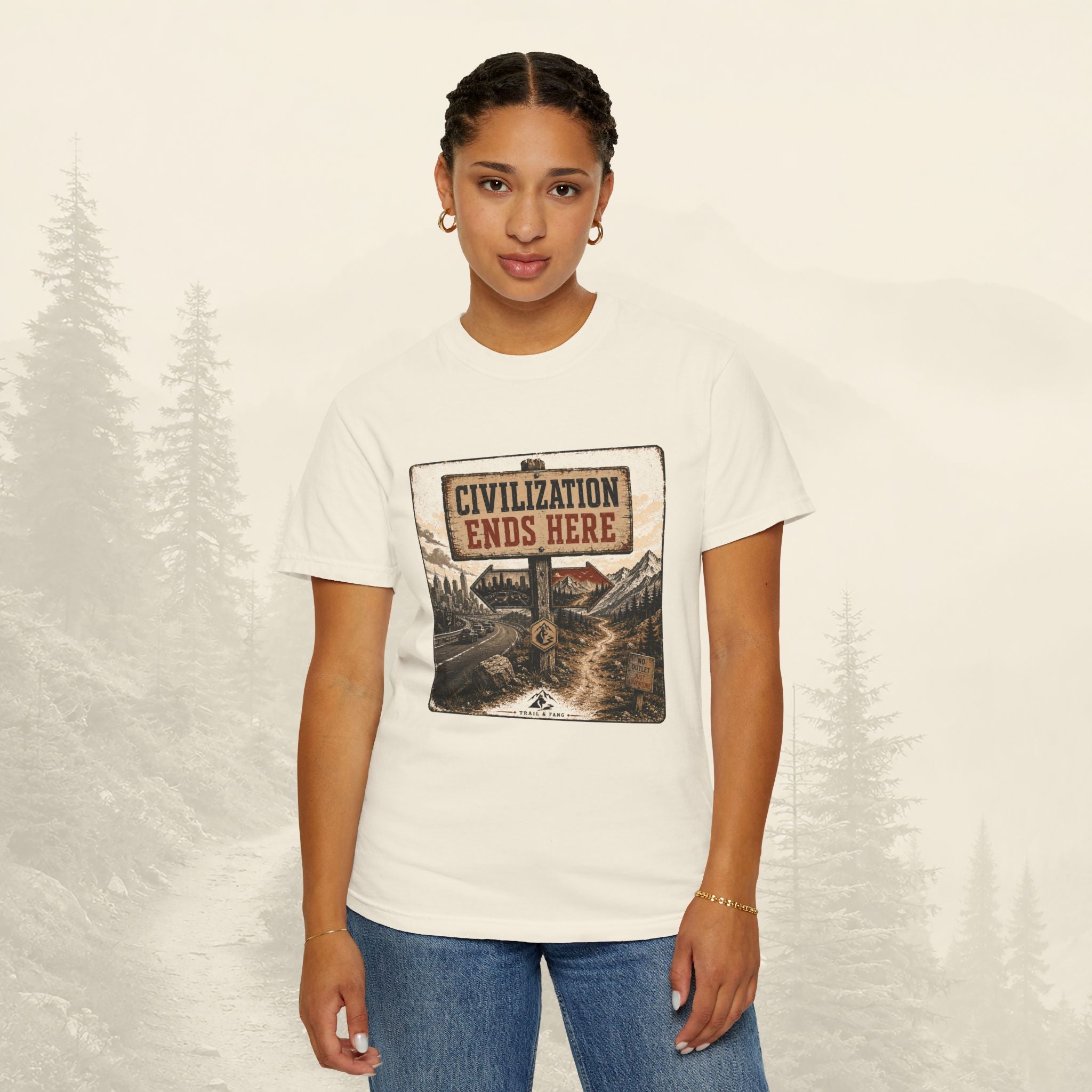 T-shirt La civilisation s'arrête ici
