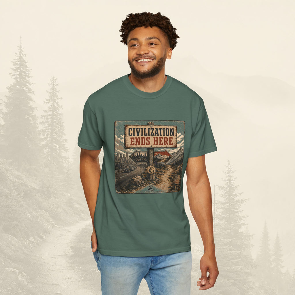 T-shirt La civilisation s'arrête ici
