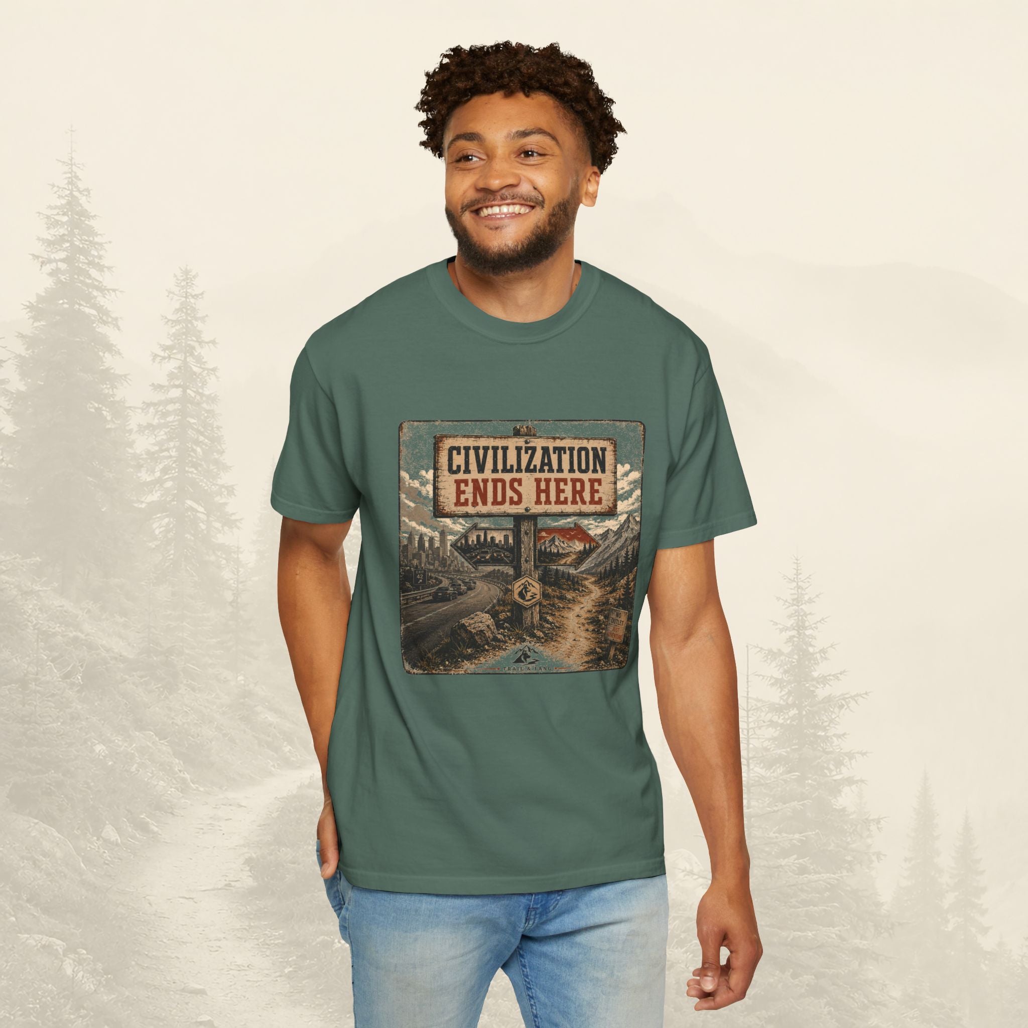 T-shirt La civilisation s'arrête ici