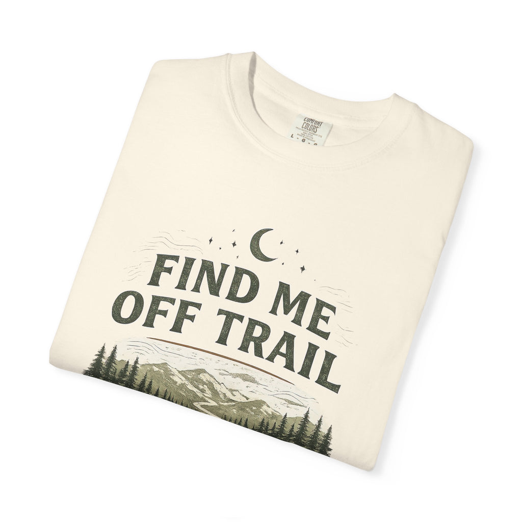 T-shirt « Find Me Off Trail » — T-shirt graphique camping et randonnée