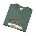 T-shirt « Find Me Off Trail » — T-shirt graphique camping et randonnée