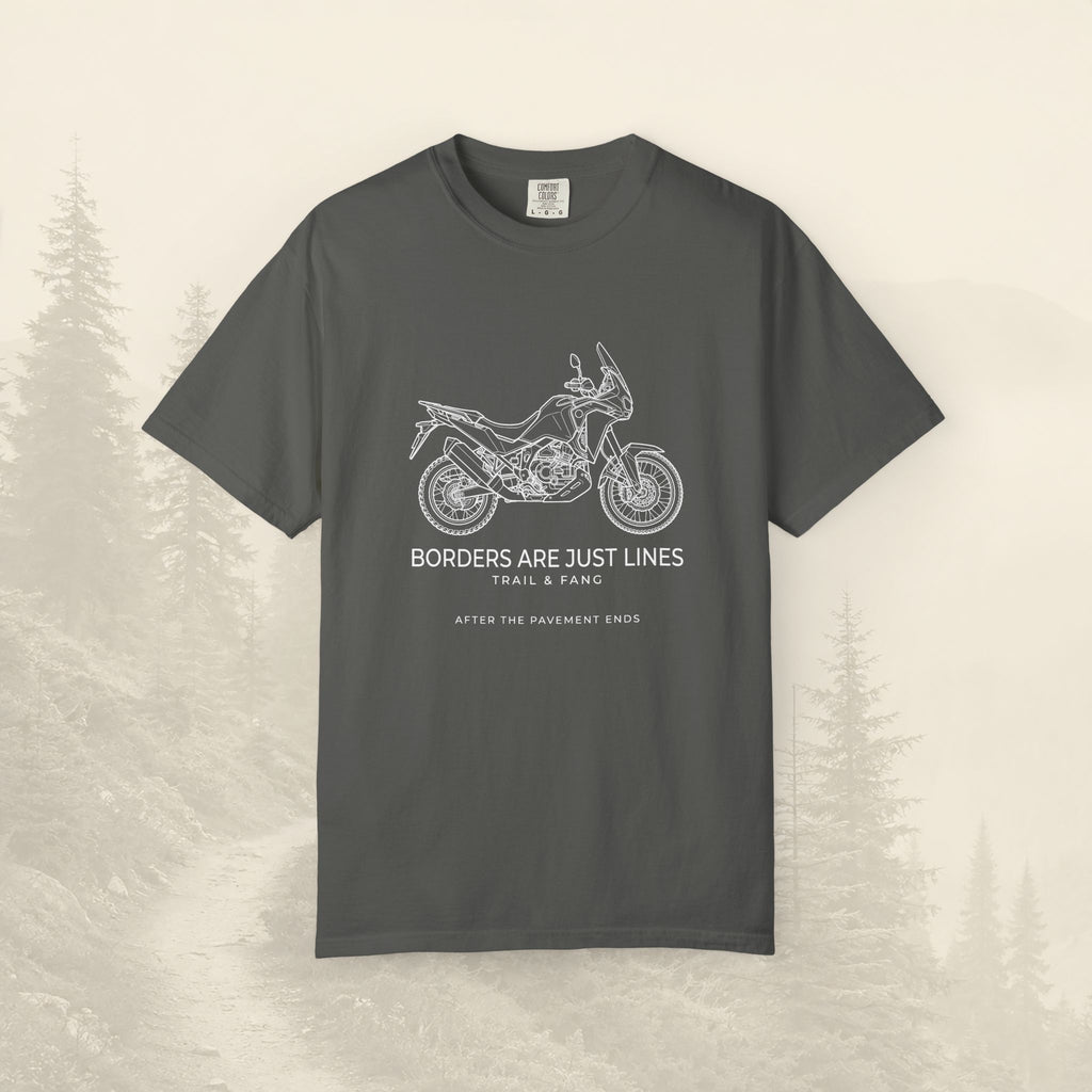 Les frontières ne sont que des lignes - T-shirt moto aventure