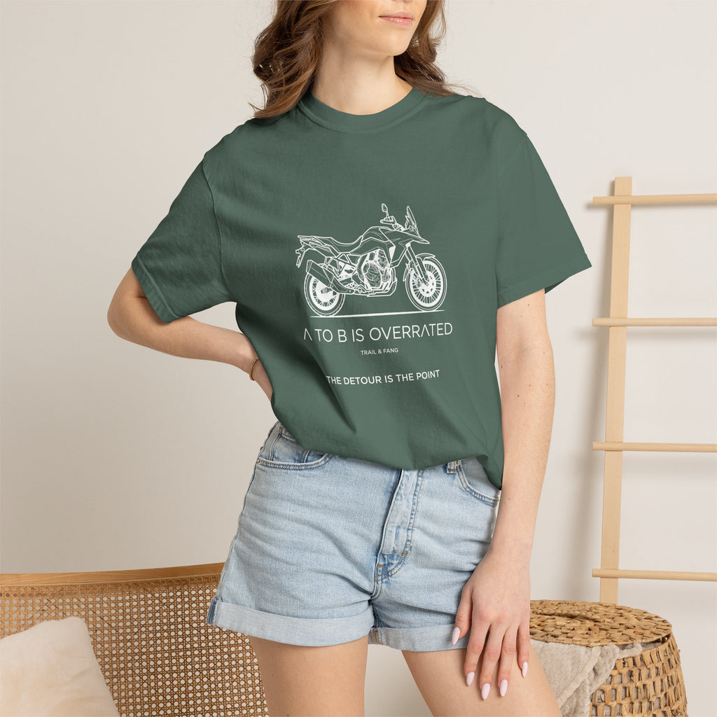 Le détour, c'est le but : T-shirt moto-aventure