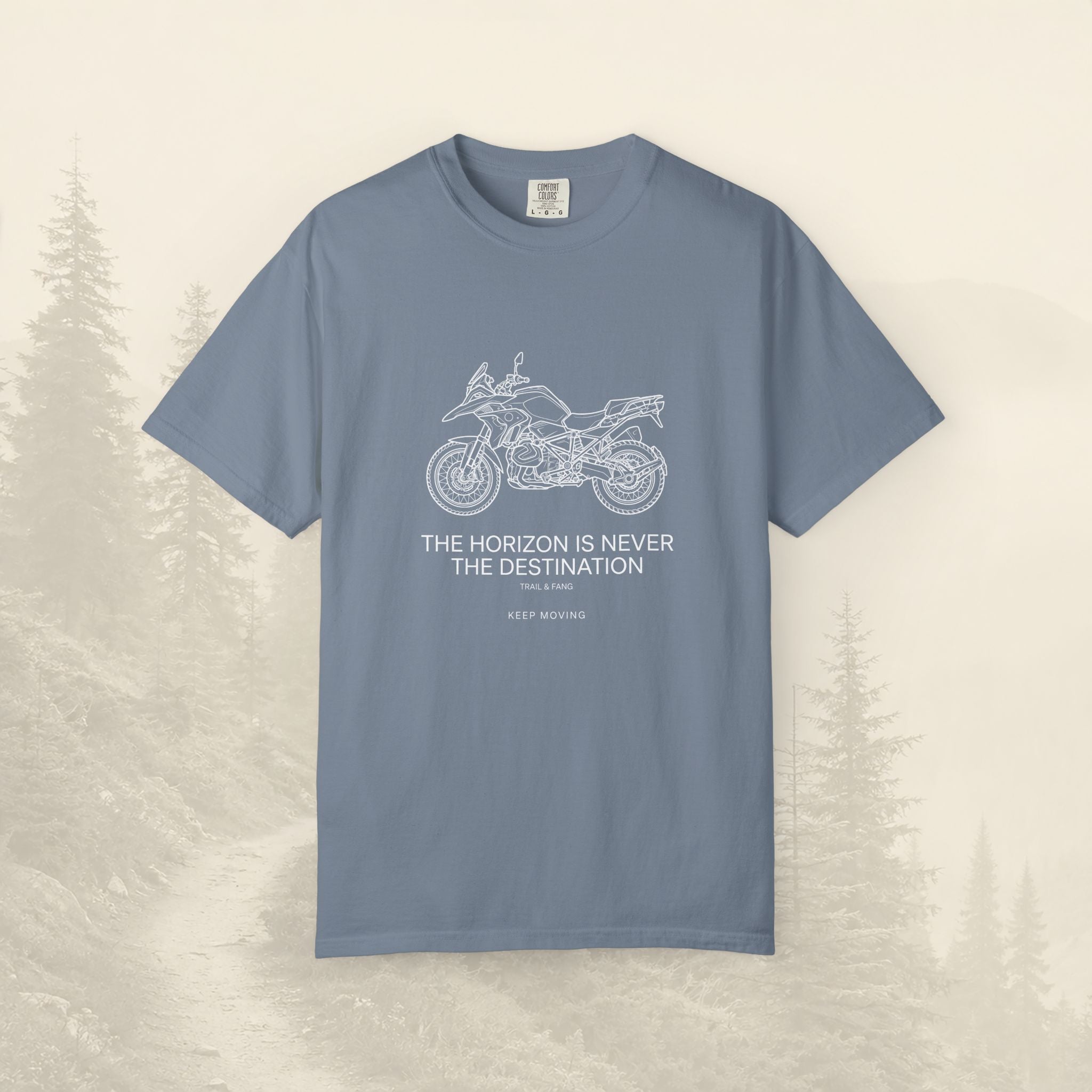 T-shirt moto Trail & Fang Horizon Destination Adventure