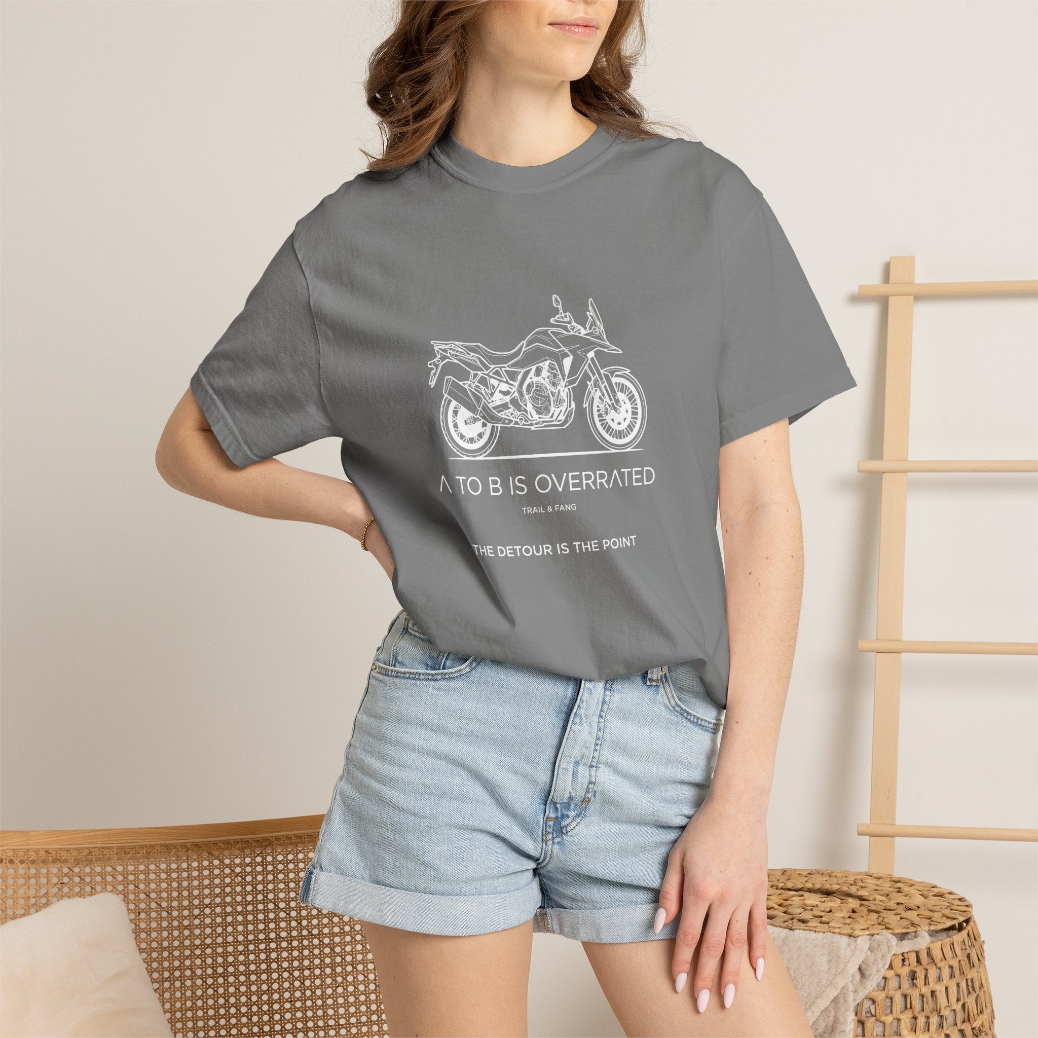 Le détour, c'est le but : T-shirt moto-aventure