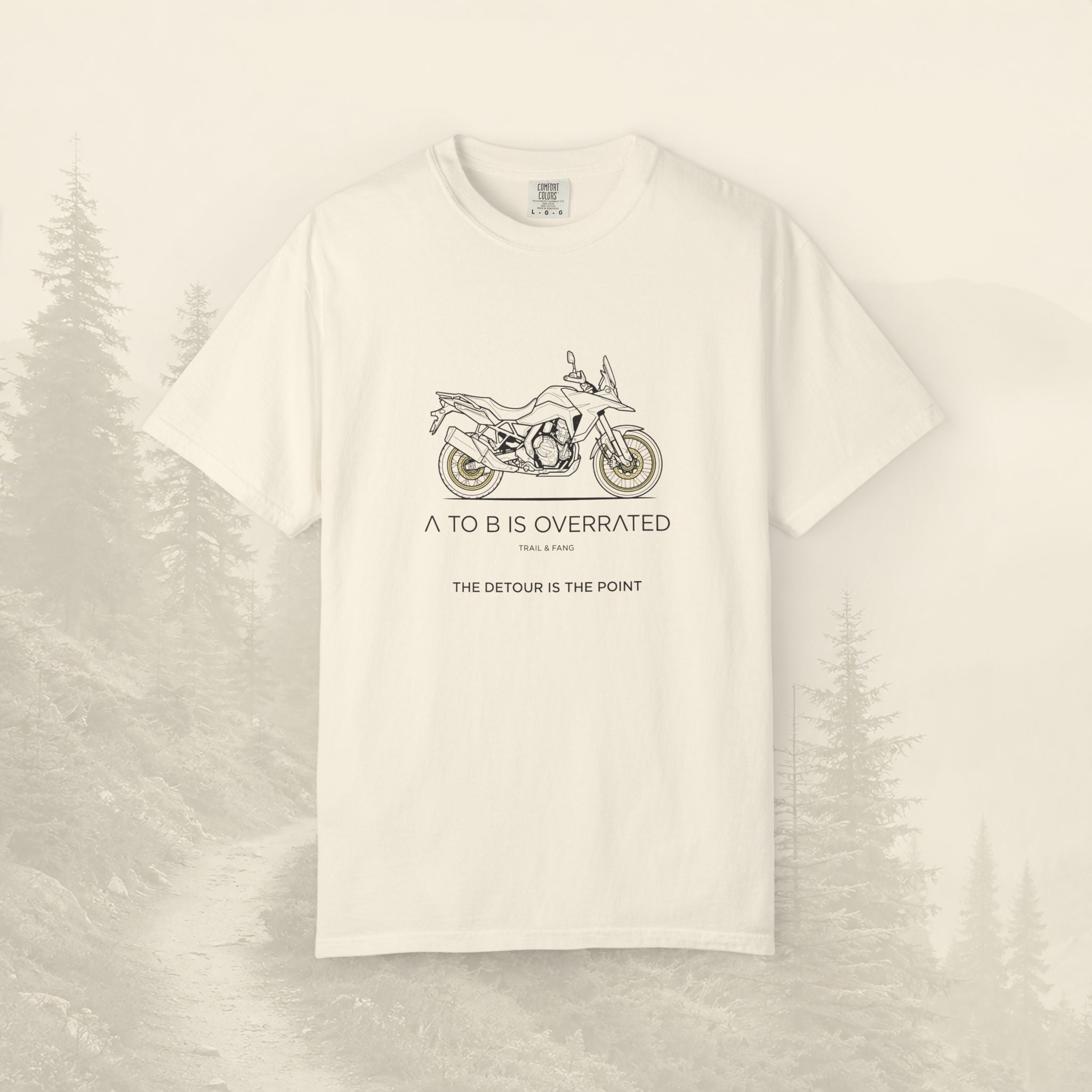 Le détour, c'est le but : T-shirt moto-aventure