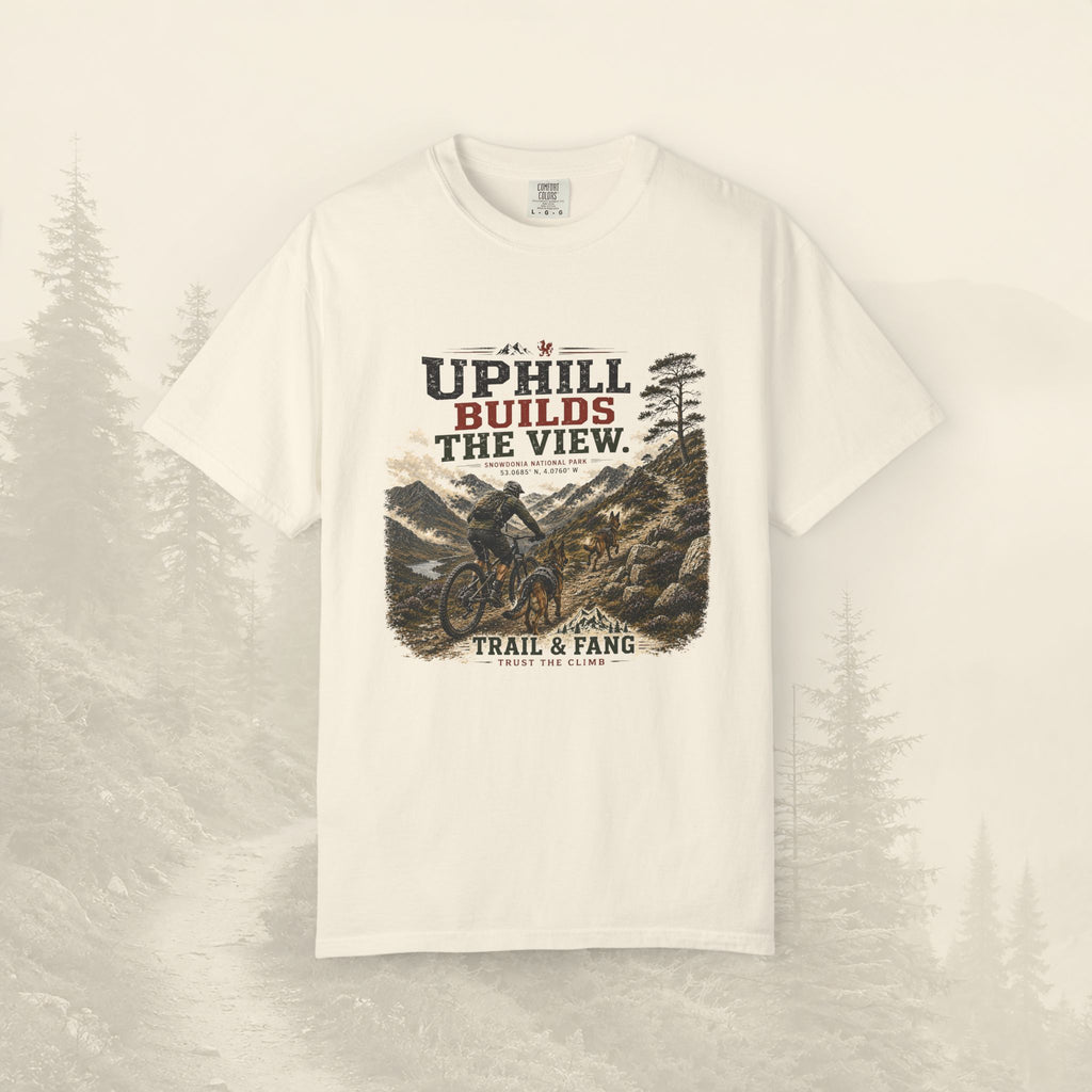 Le t-shirt « À force de monter, on découvre la vue »