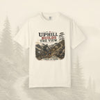 Le t-shirt « À force de monter, on découvre la vue »