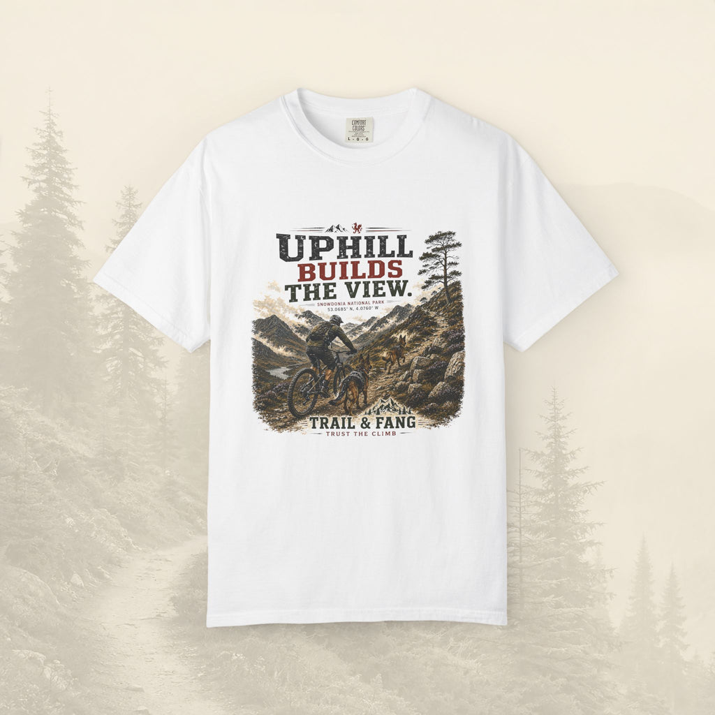 Le t-shirt « À force de monter, on découvre la vue »