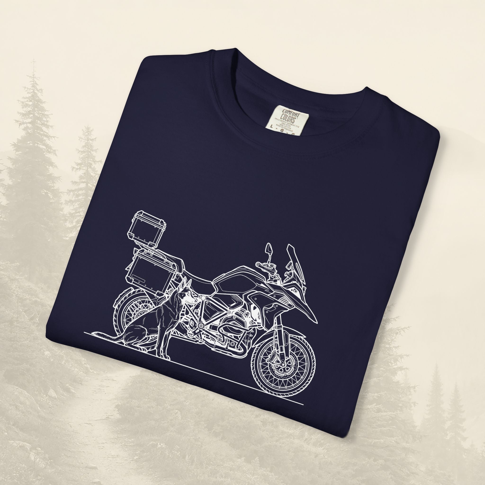 T-shirt moto d'aventure « Certains motards voyagent seuls »