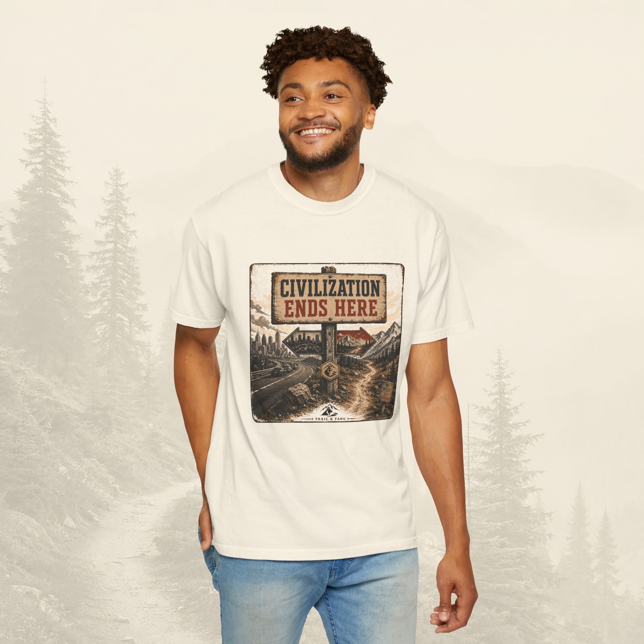 T-shirt La civilisation s'arrête ici