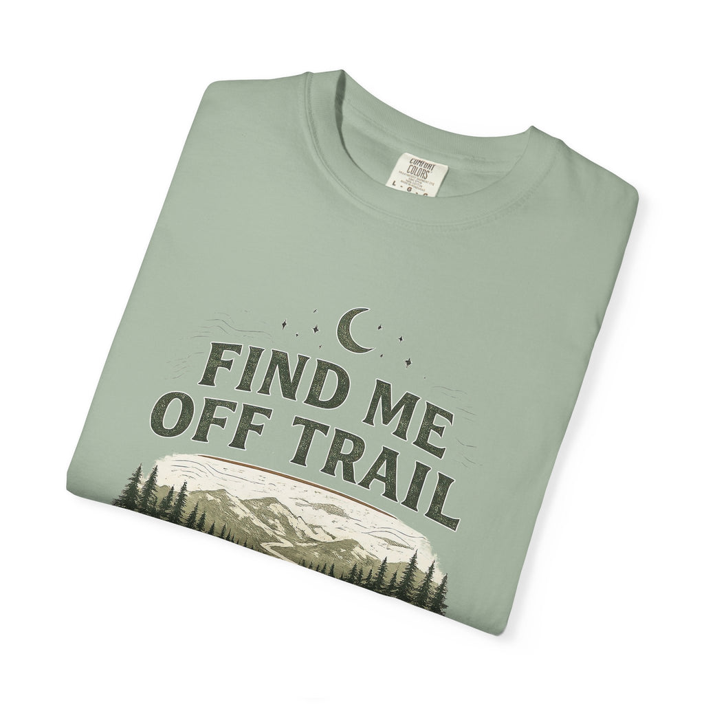 T-shirt « Find Me Off Trail » — T-shirt graphique camping et randonnée