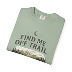 T-shirt « Find Me Off Trail » — T-shirt graphique camping et randonnée