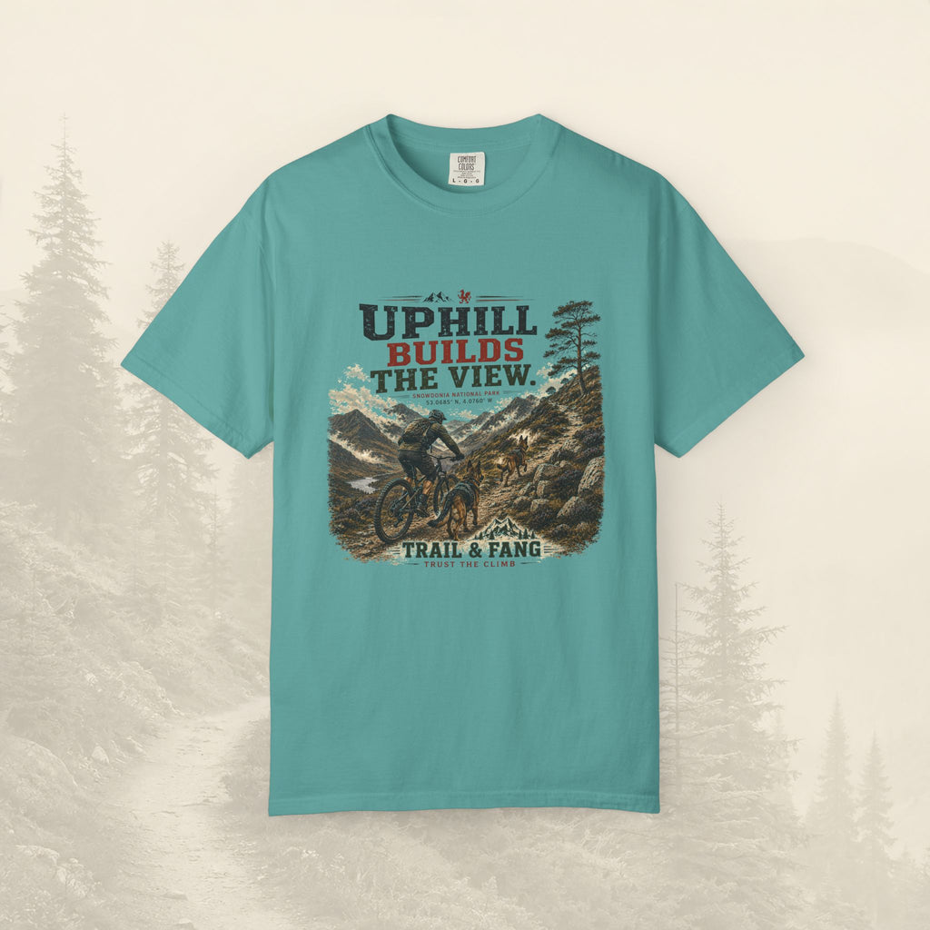 Le t-shirt « À force de monter, on découvre la vue »