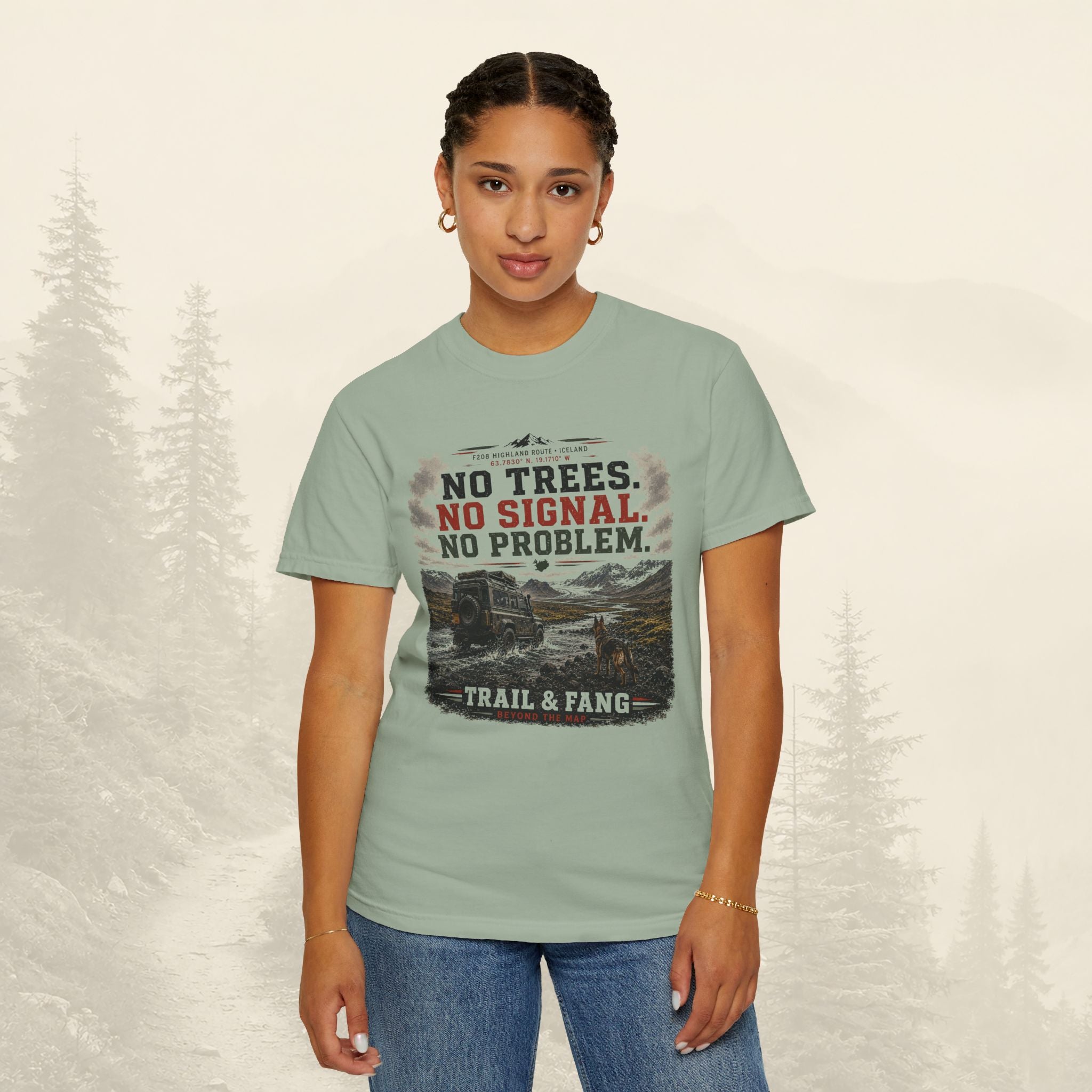 T-shirt Pas d'arbres, pas de signal, pas de problème