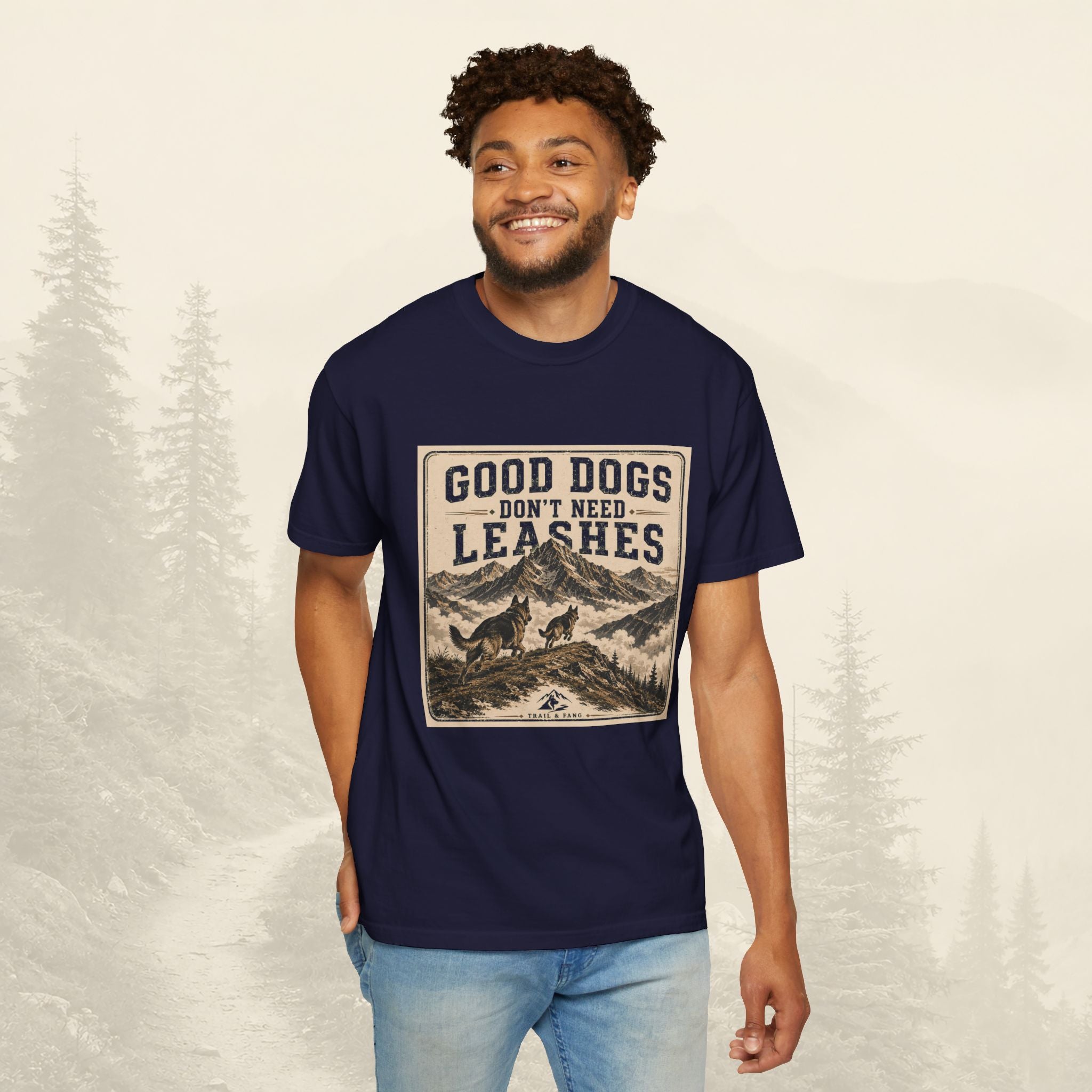 T-shirt "Les bons chiens n'ont pas besoin de laisse"