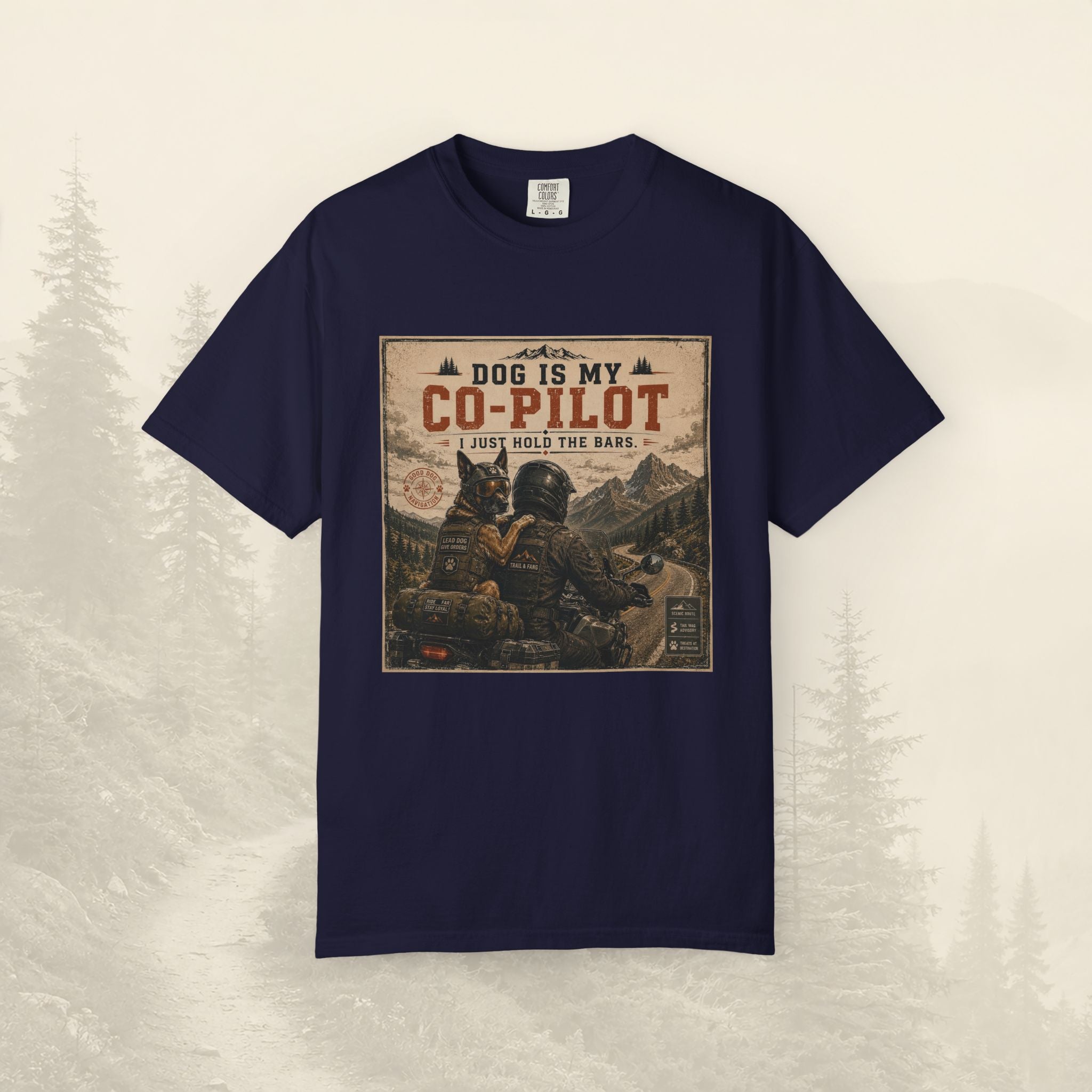 T-shirt « Mon chien est mon copilote »