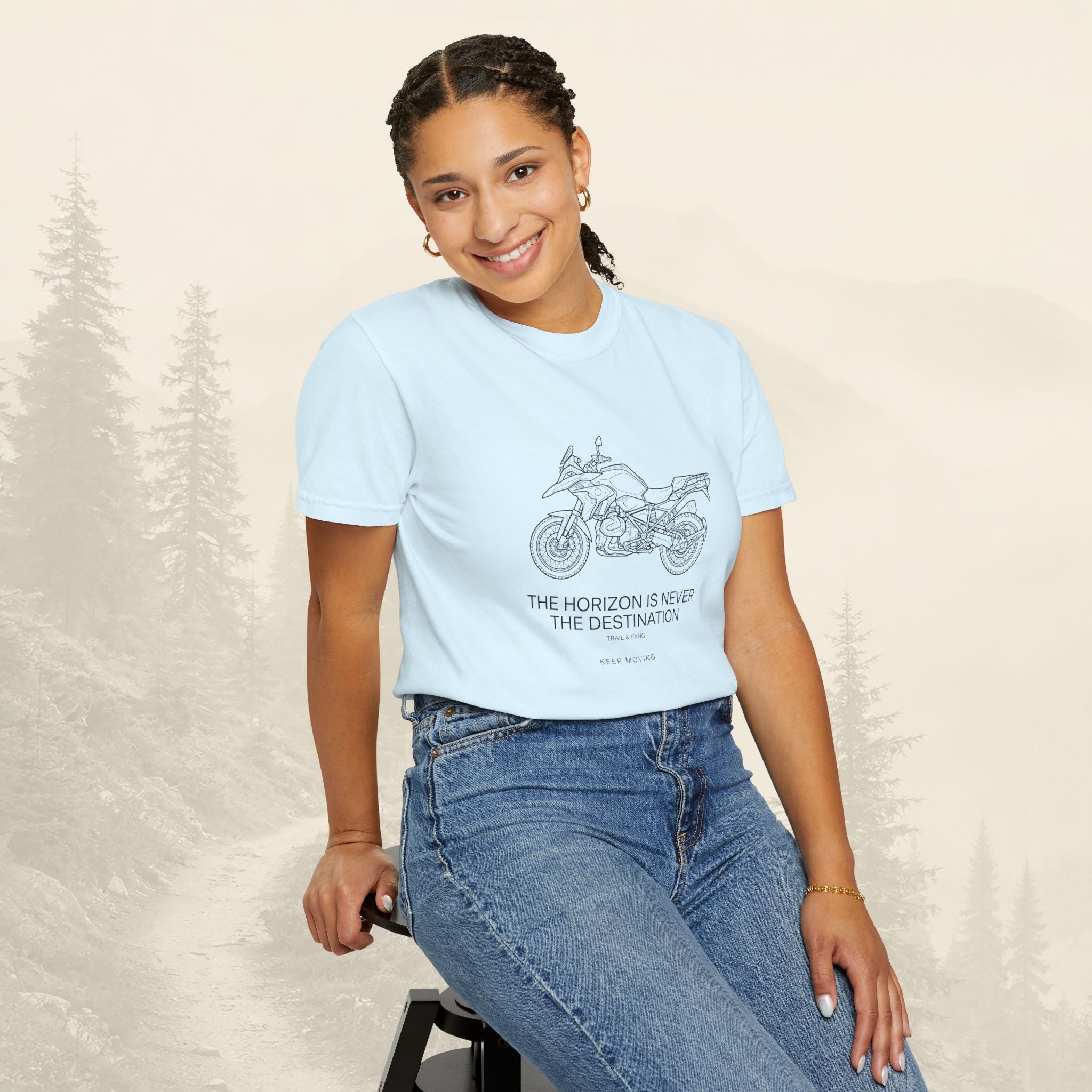 T-shirt moto Trail & Fang Horizon Destination Adventure