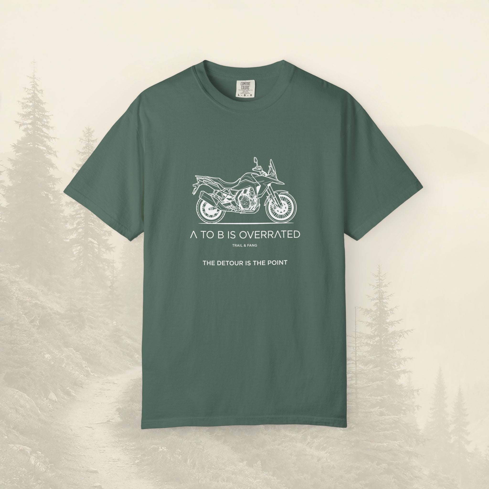 Le détour, c'est le but : T-shirt moto-aventure