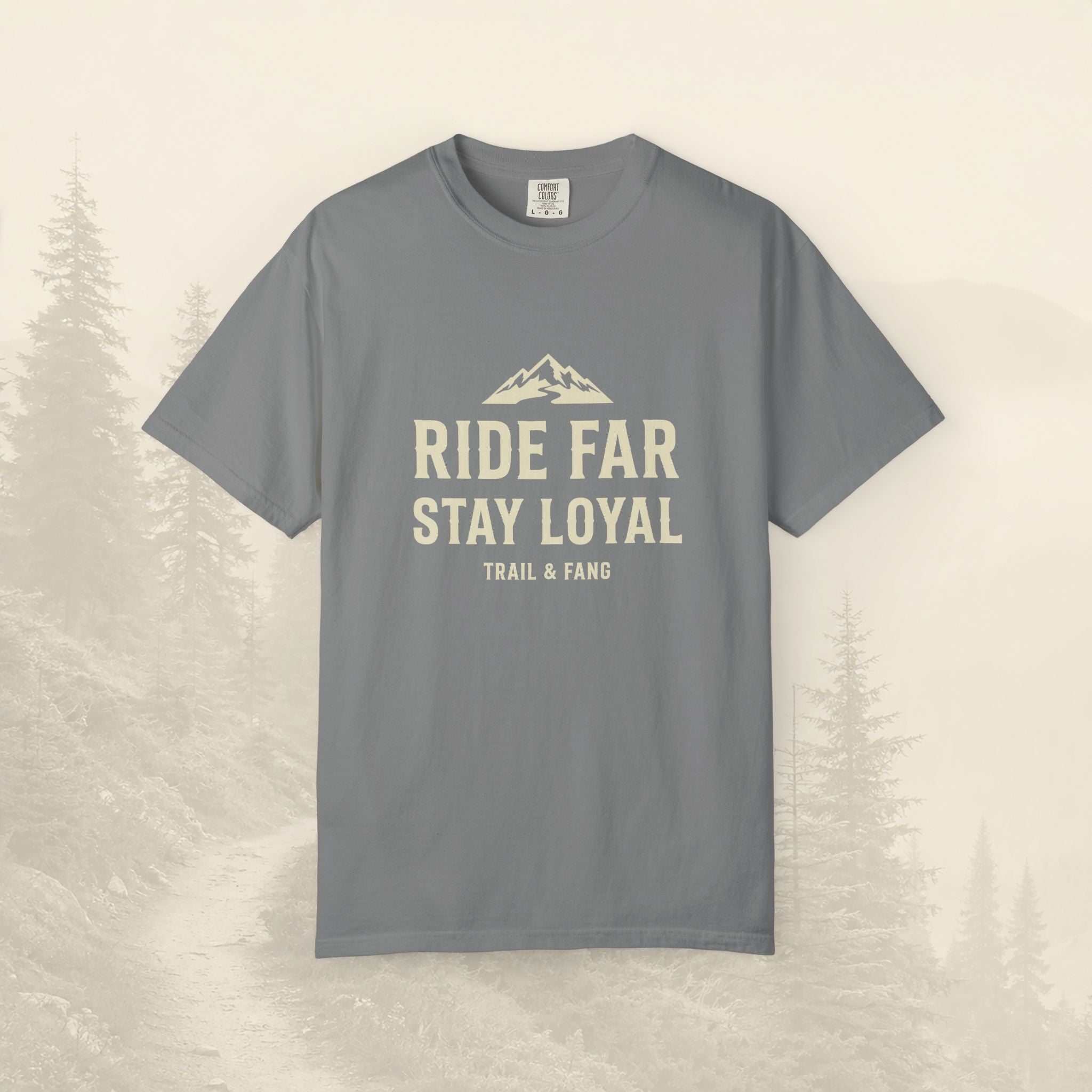 T-shirt « Ride Far Stay Loyal » — T-shirt graphique Montagne Aventure