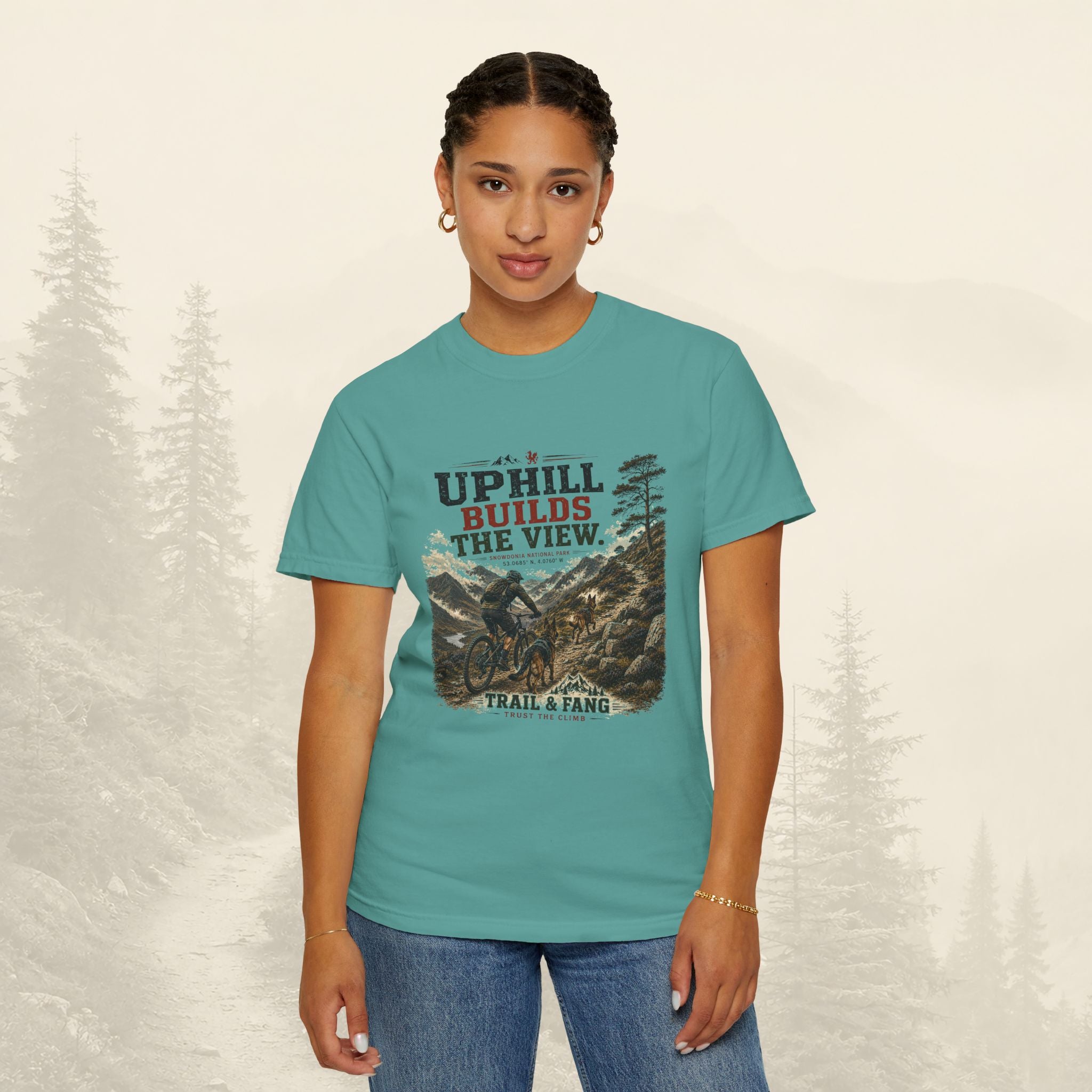 Le t-shirt « À force de monter, on découvre la vue »