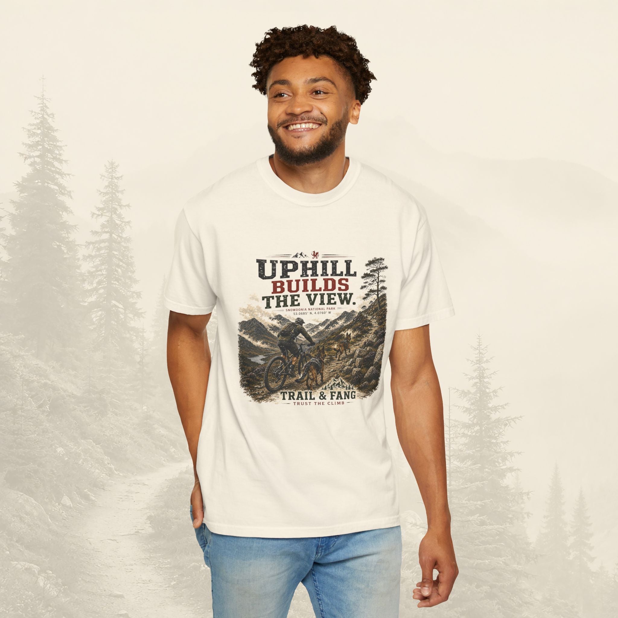 Le t-shirt « À force de monter, on découvre la vue »