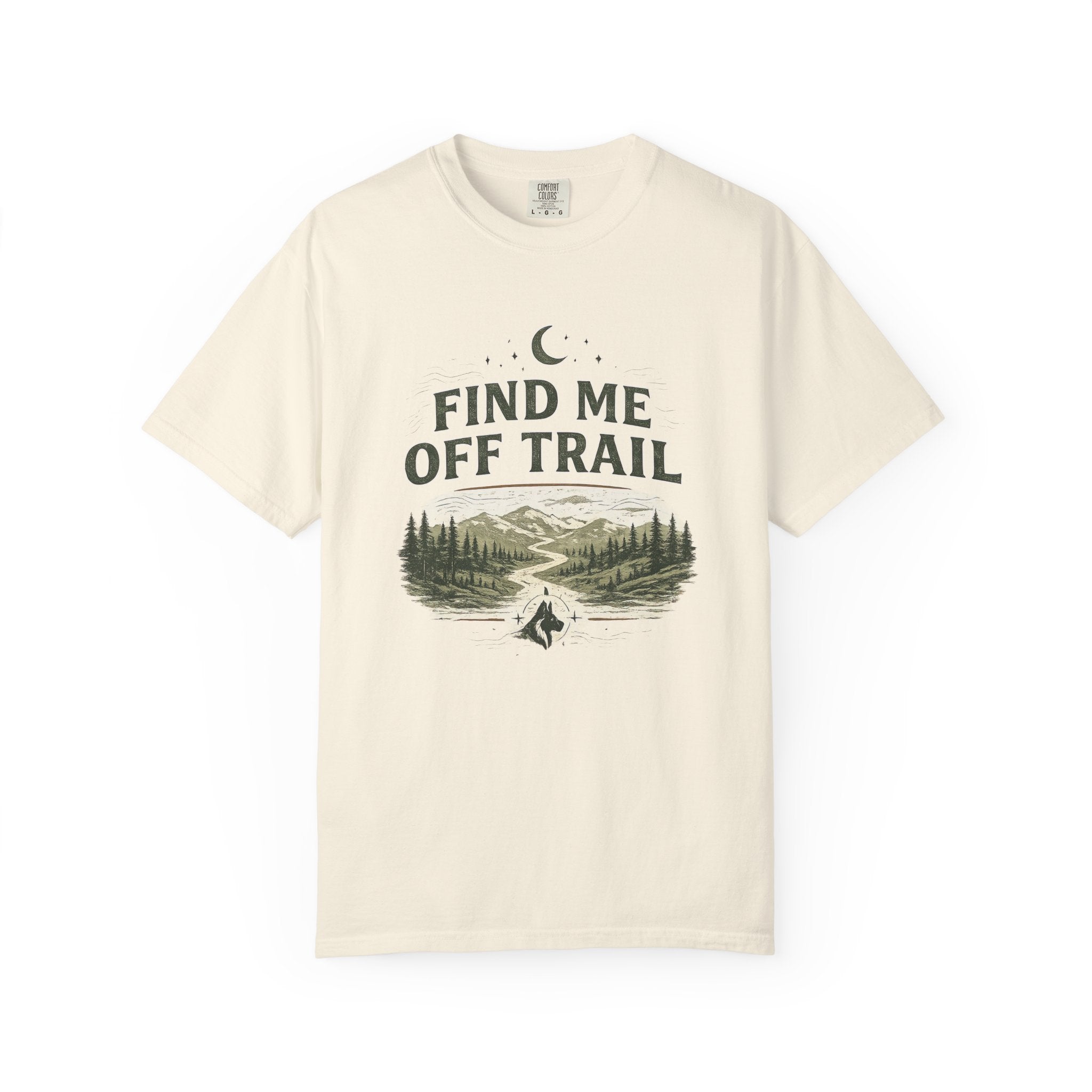 T-shirt « Find Me Off Trail » — T-shirt graphique camping et randonnée